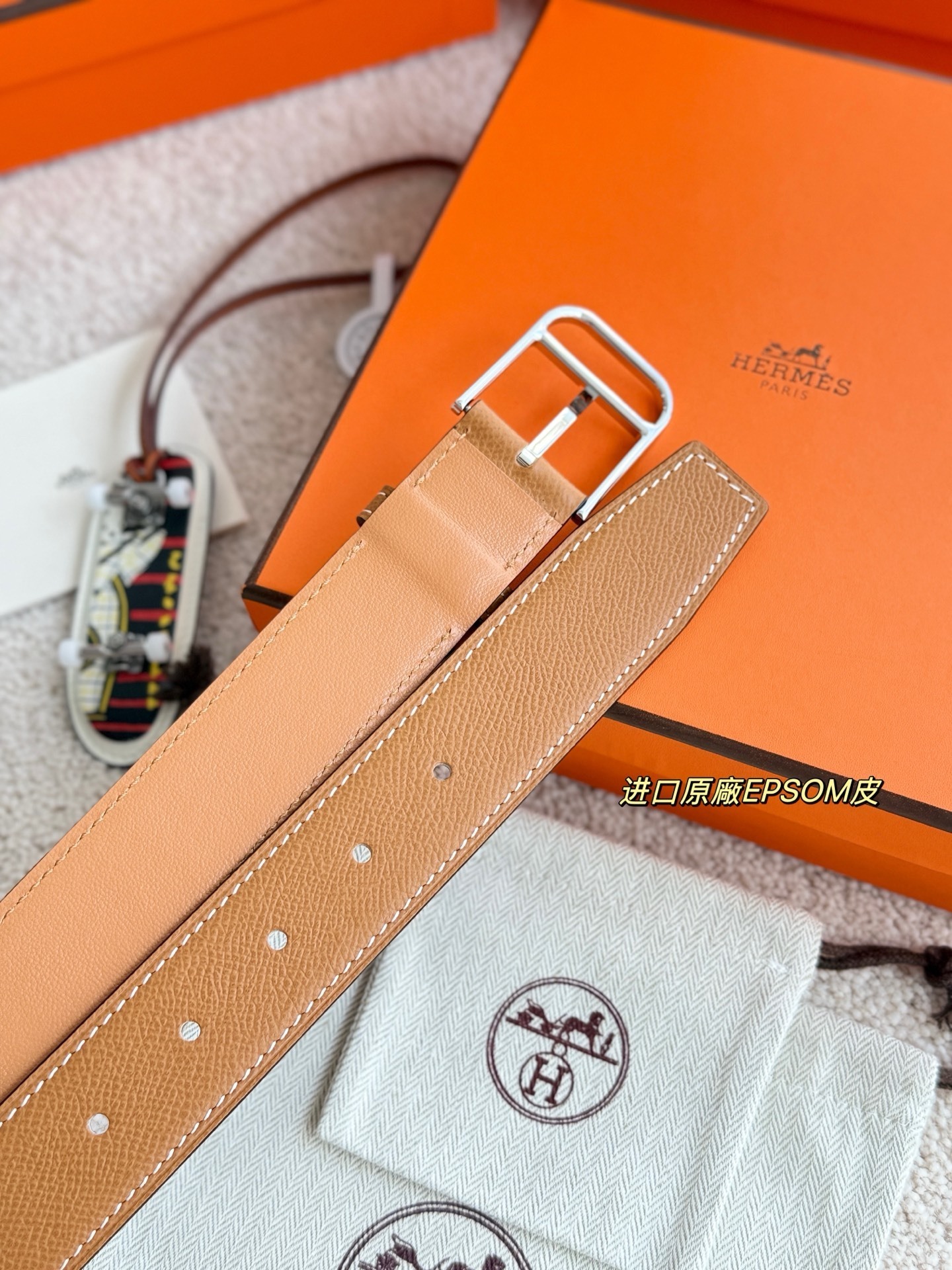 Hermès Romain Reversible 35mm Leather Belt - Luxury Accessory