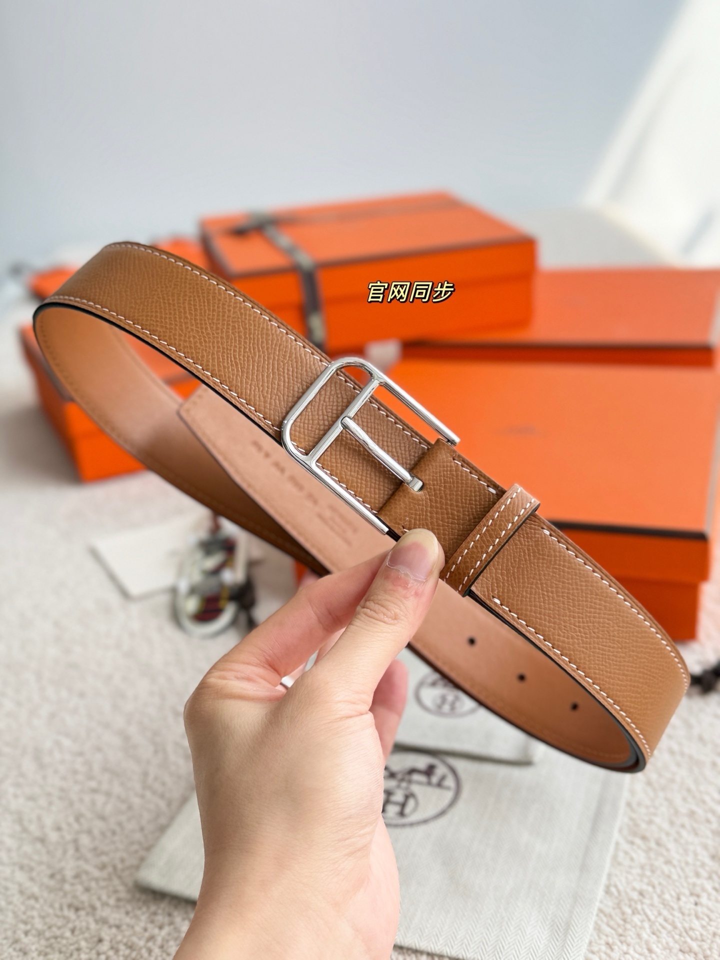 Hermès Romain Reversible 35mm Leather Belt - Luxury Accessory