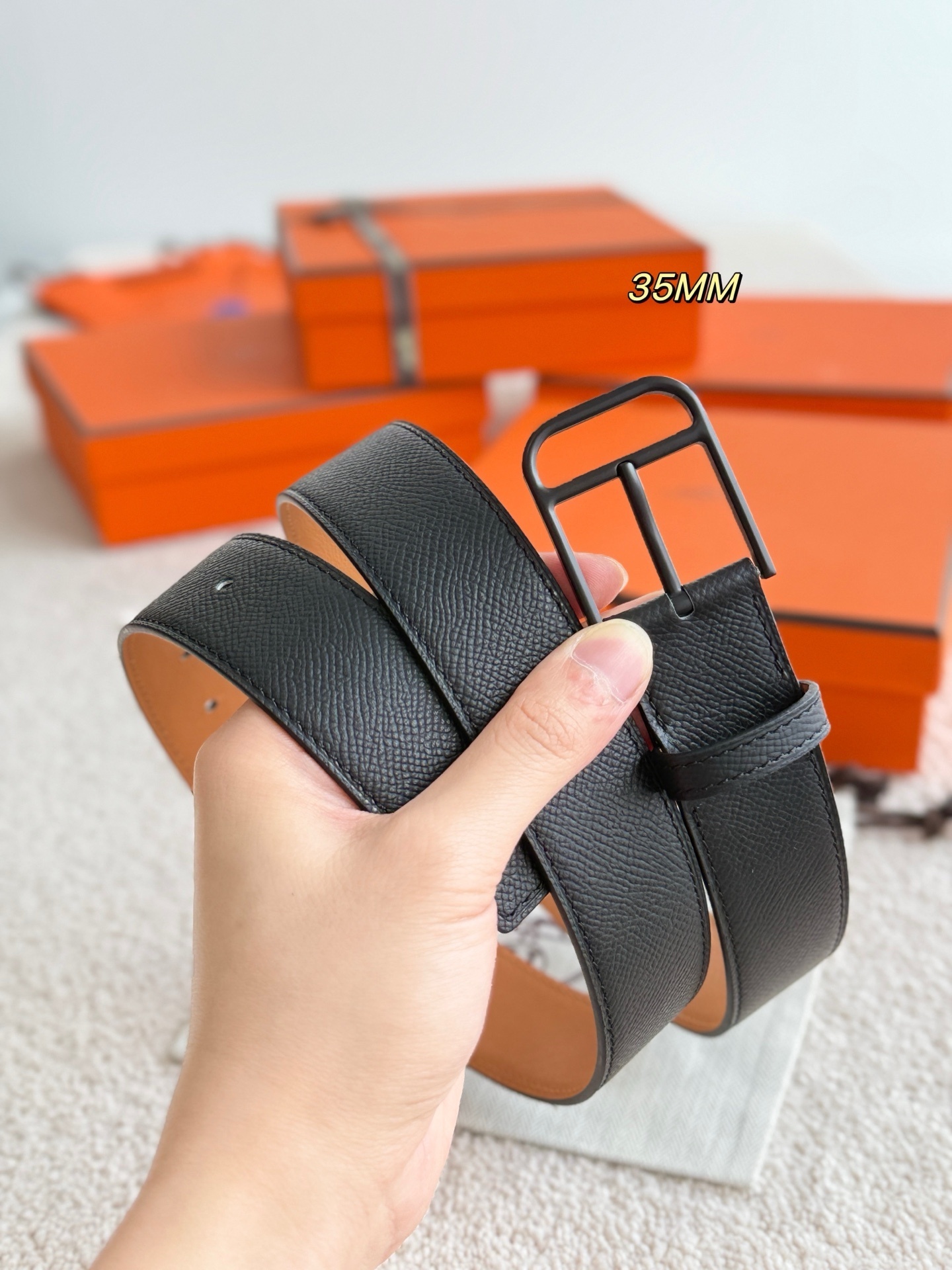 Romain Reversible 35mm Leather Belt - Premium Men's Accessory