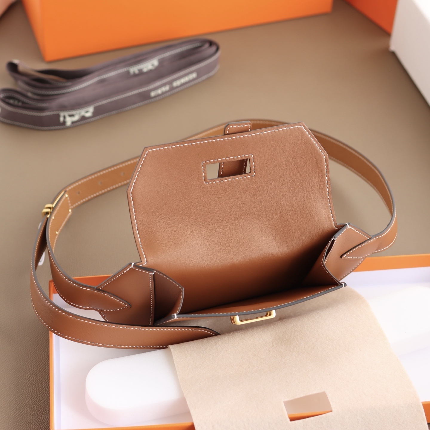 Constance Slim Belt Bag - Gold Epsom Leather & Gold Hardware