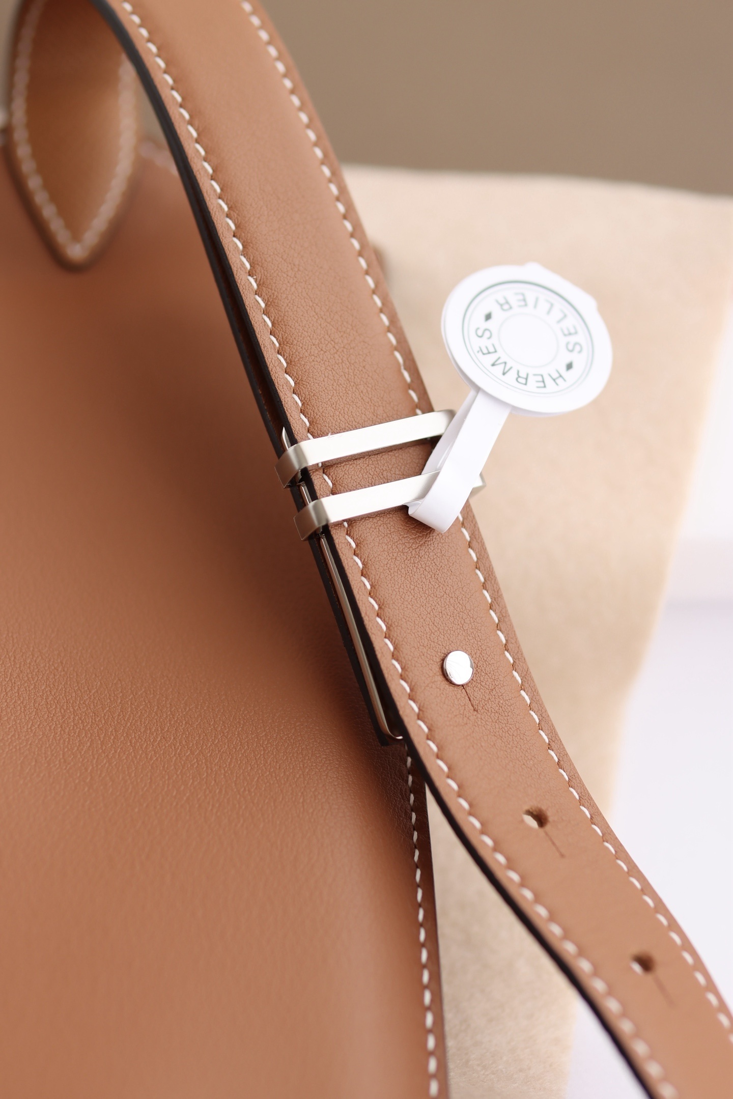 Hermès Kelly Pocket Belt Bag in Gold Leather with Silver Hardware