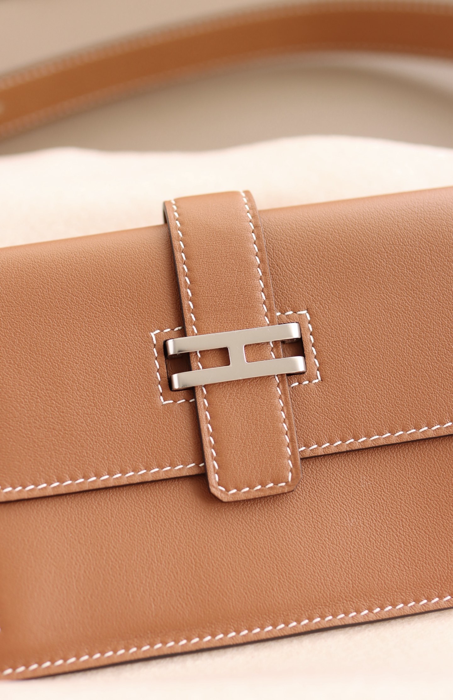 Hermès Kelly Pocket Belt Bag in Gold Leather with Silver Hardware