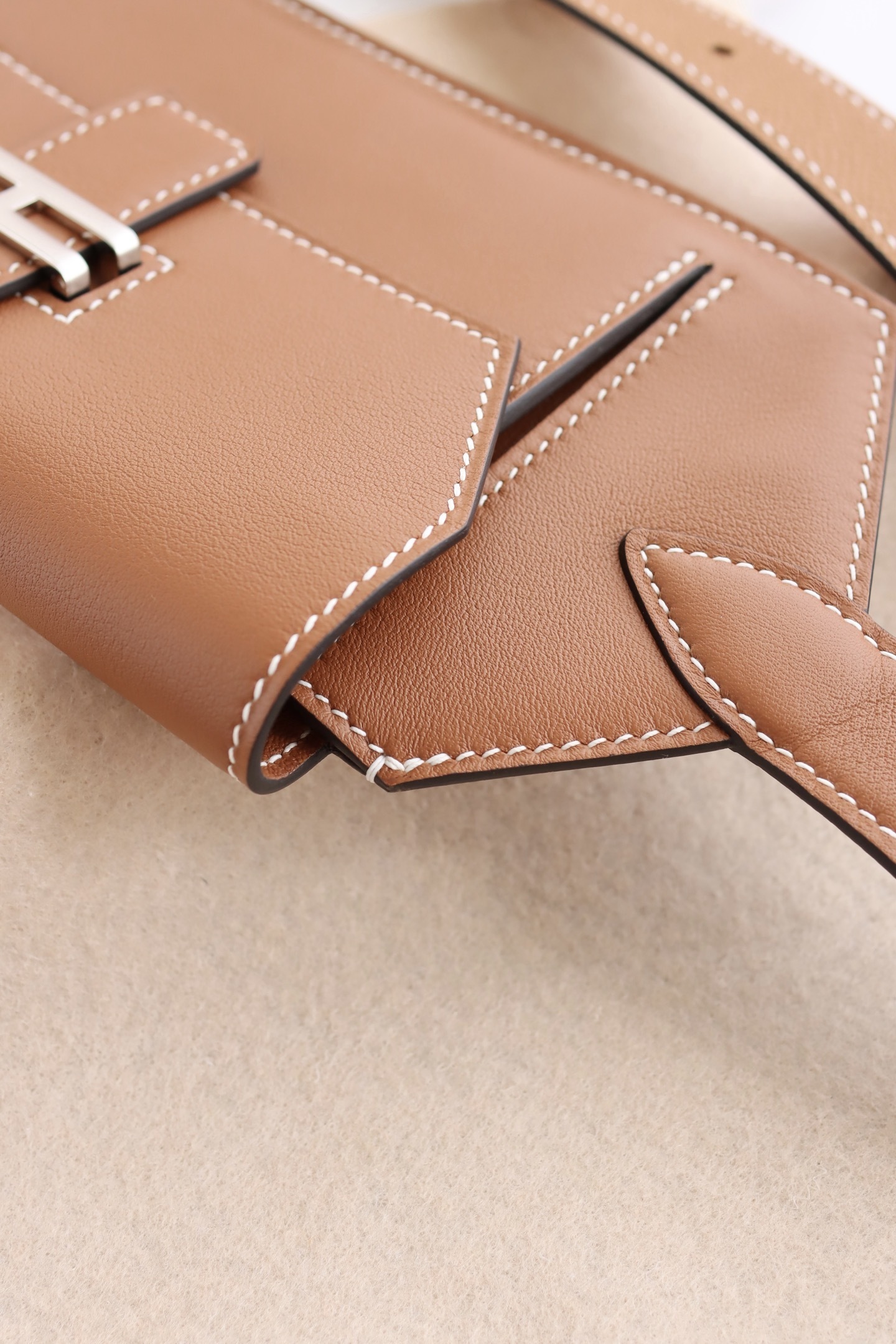 Hermès Kelly Pocket Belt Bag in Gold Leather with Silver Hardware