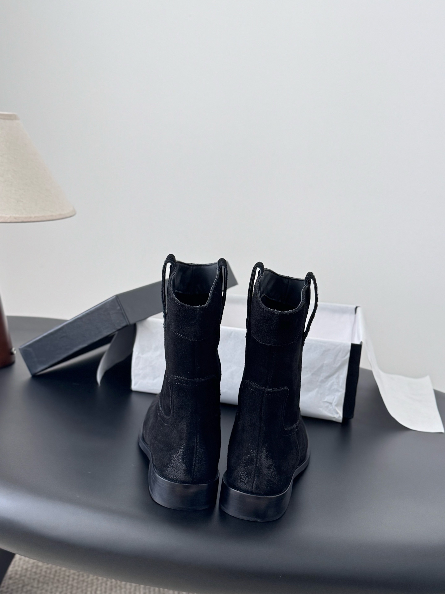 Luxury Chanel Black Suede Mid-Calf Boots - Chic Designer Footwear