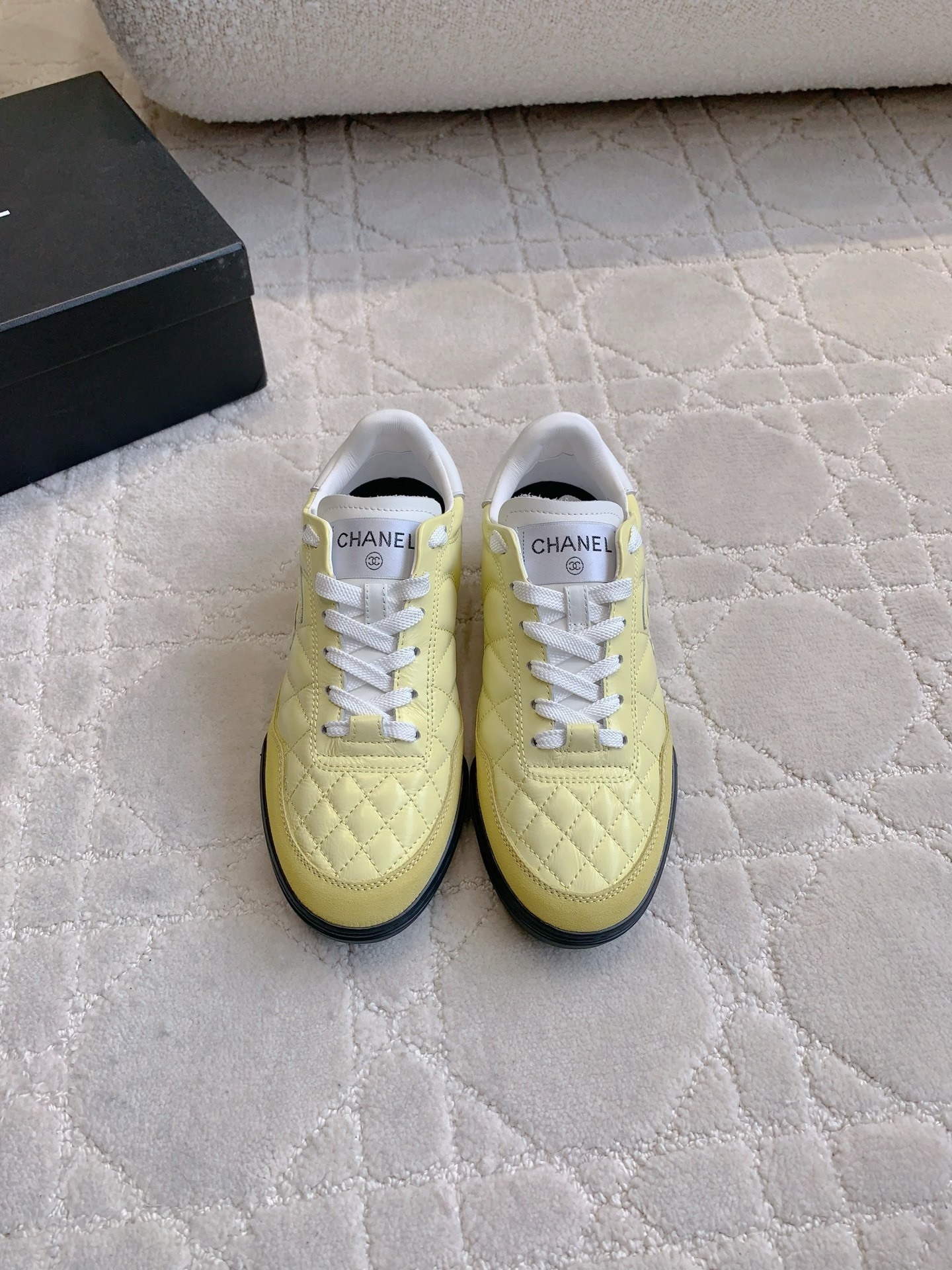 Chanel Quilted Leather Sneakers in Light Yellow – Luxury Sport