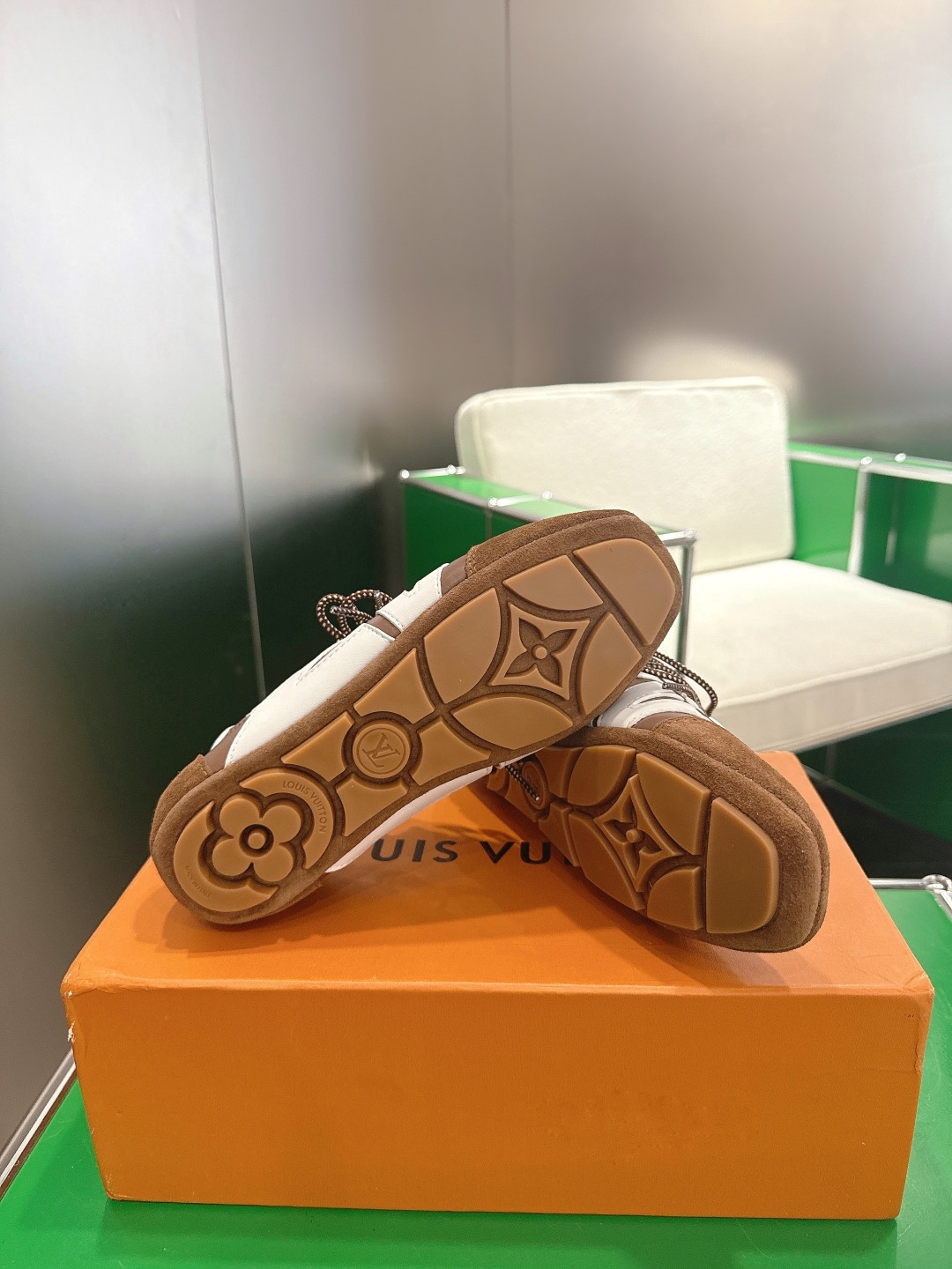 Louis Vuitton Run 55 Brown Leather & Suede Luxury Sneakers