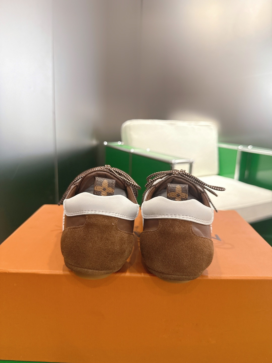 Louis Vuitton Run 55 Brown Leather & Suede Luxury Sneakers