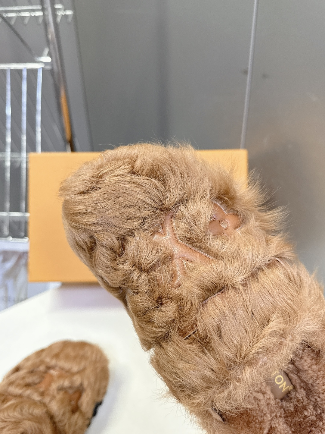 Louis Vuitton Brown Fur Monogram Mules - Luxury Comfort Slippers