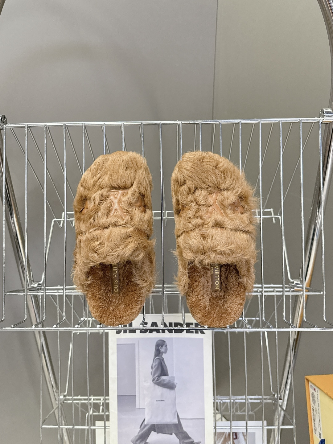 Louis Vuitton Brown Fur Monogram Mules - Luxury Comfort Slippers