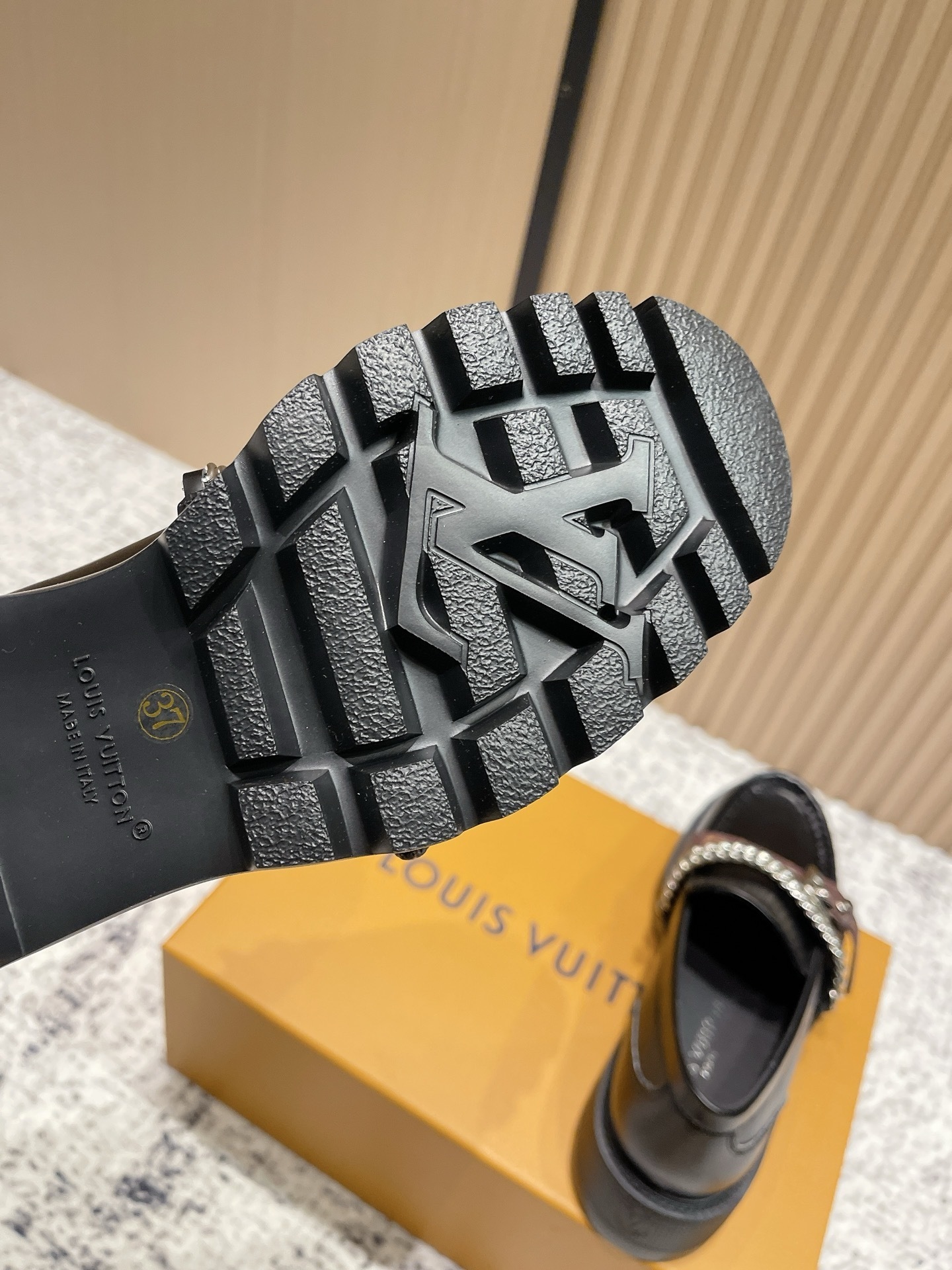 Louis Vuitton Academy Loafers - Monogram Canvas & Silver Chain