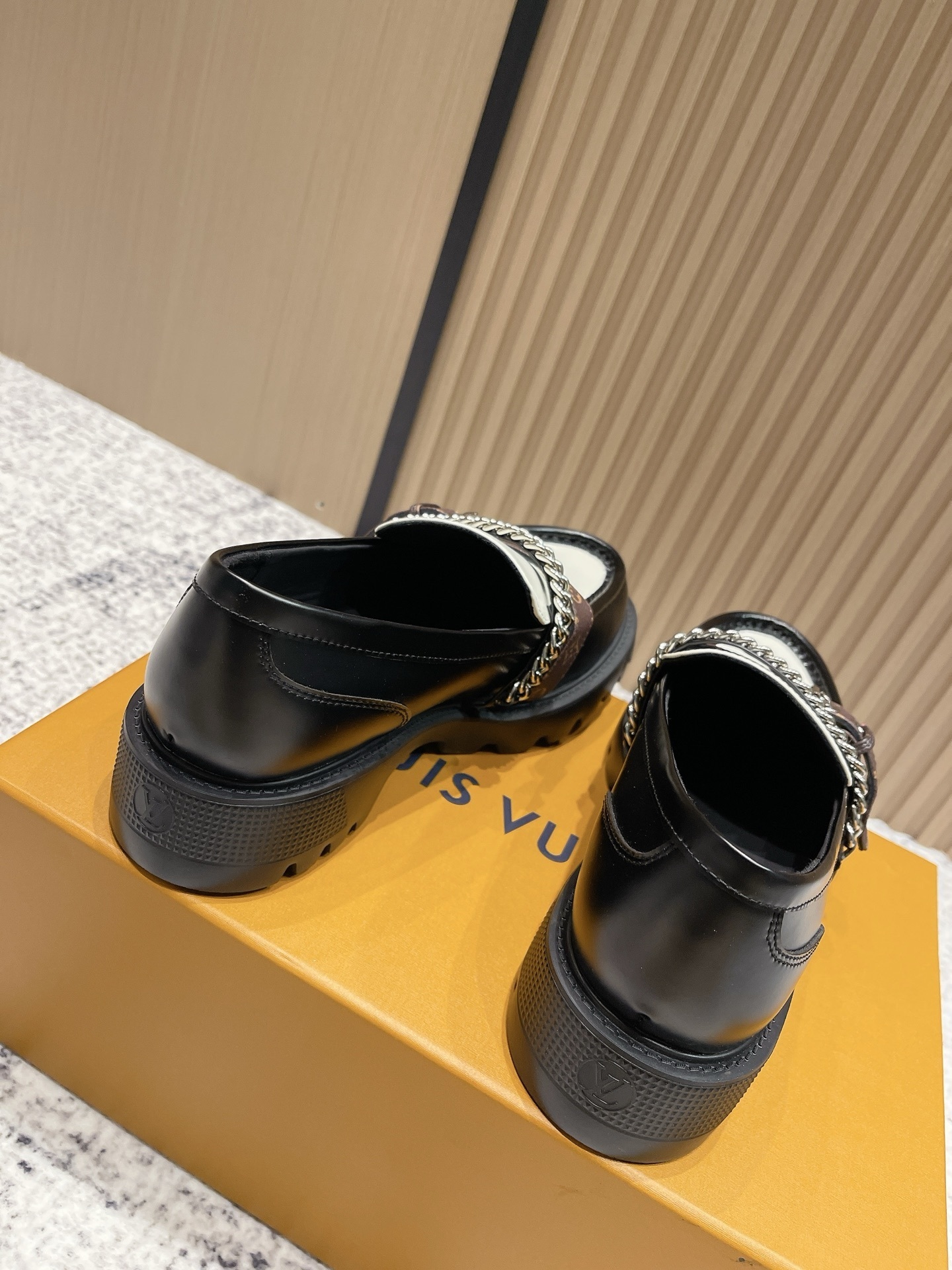 Louis Vuitton Academy Loafers - Black & White Monogram Leather