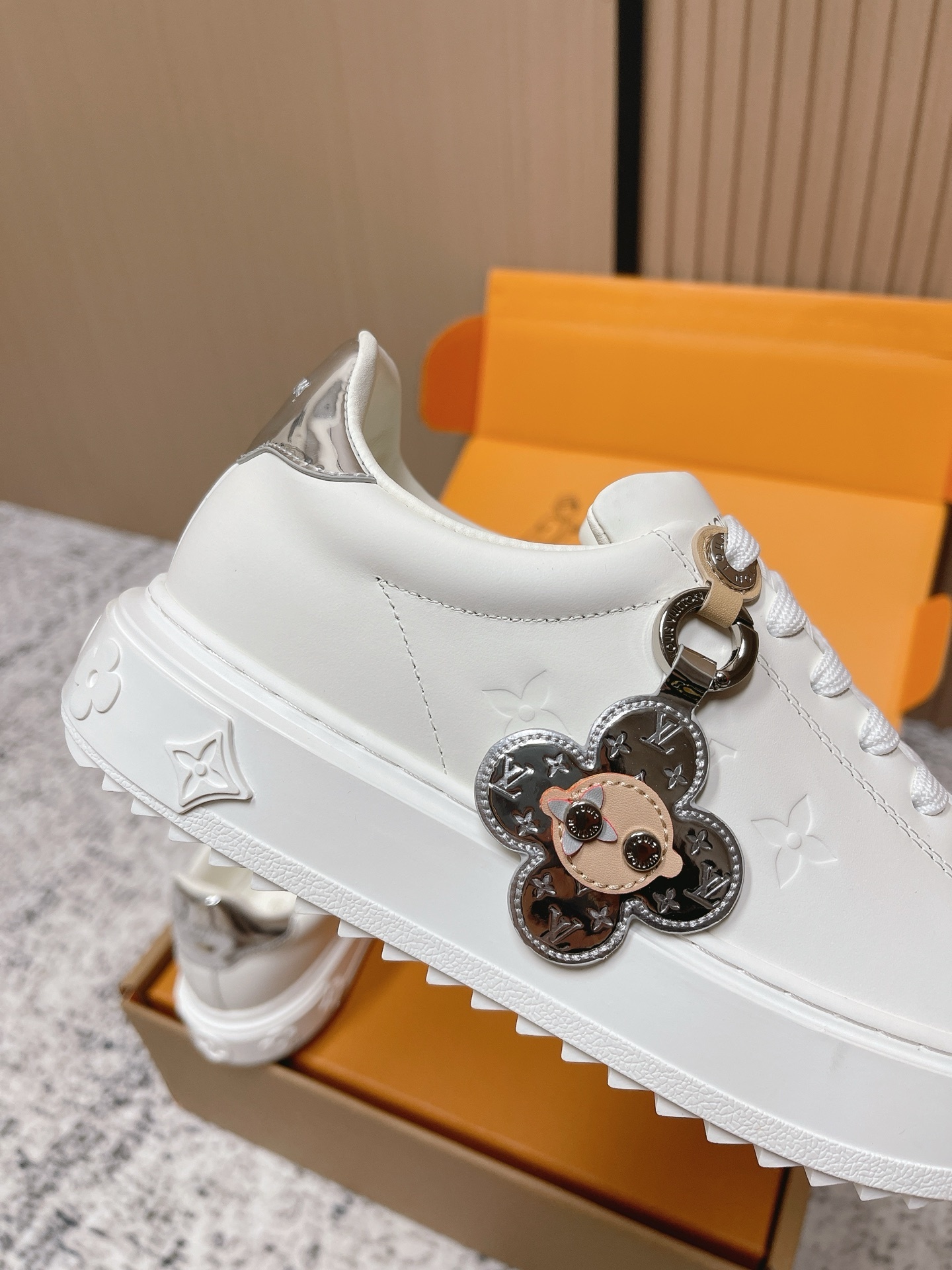 Louis Vuitton Frontrow White Monogram Leather Sneakers