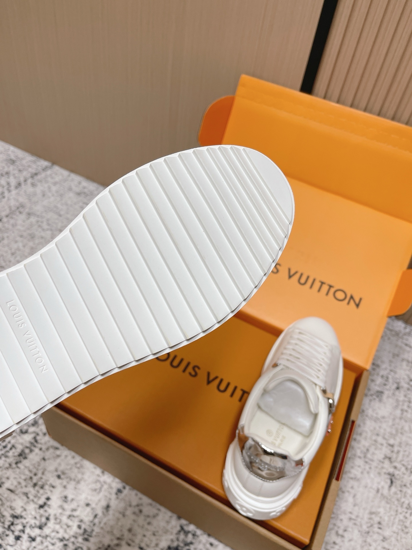Louis Vuitton Frontrow White Monogram Leather Sneakers