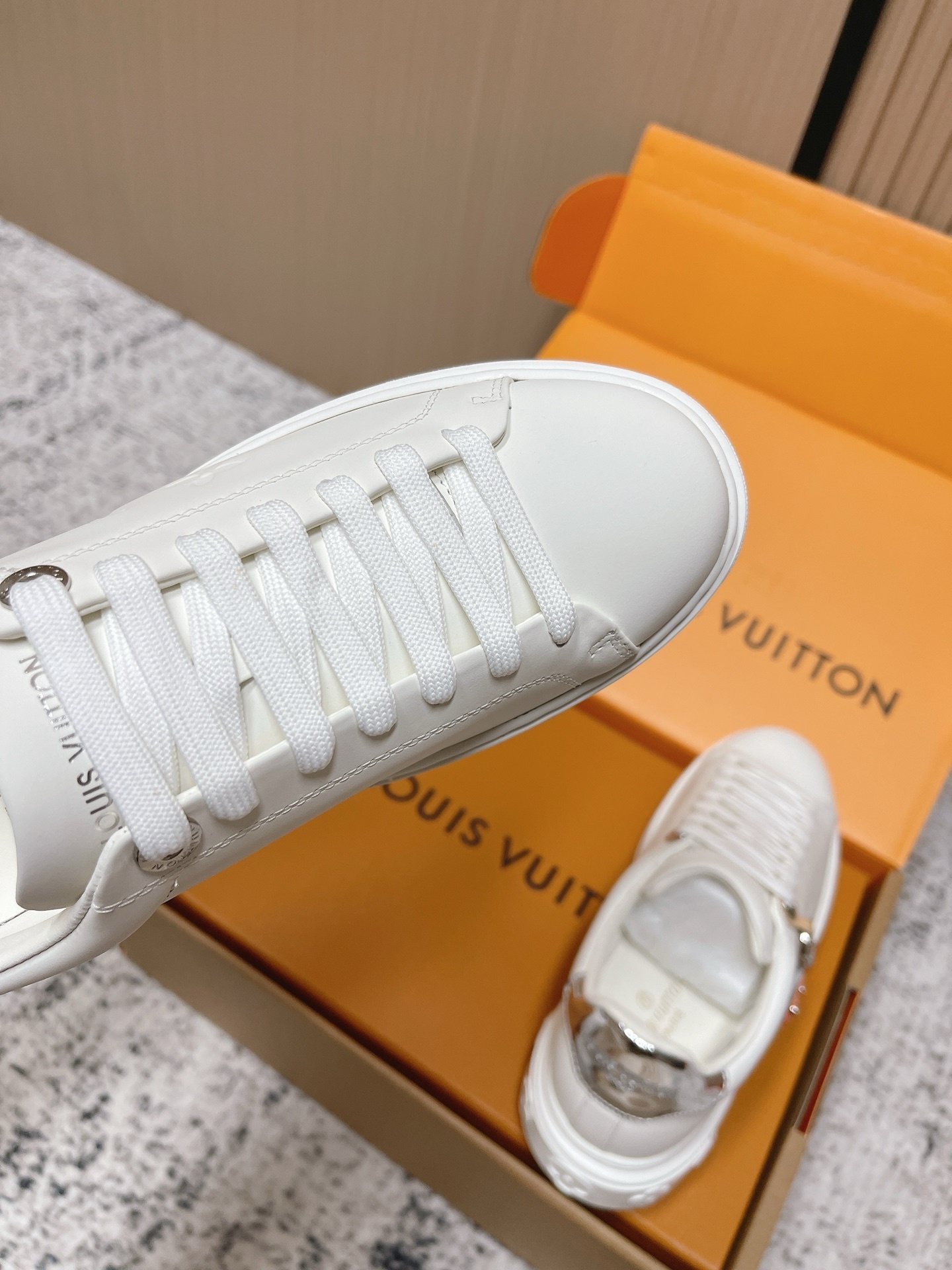 Louis Vuitton Frontrow White Monogram Leather Sneakers