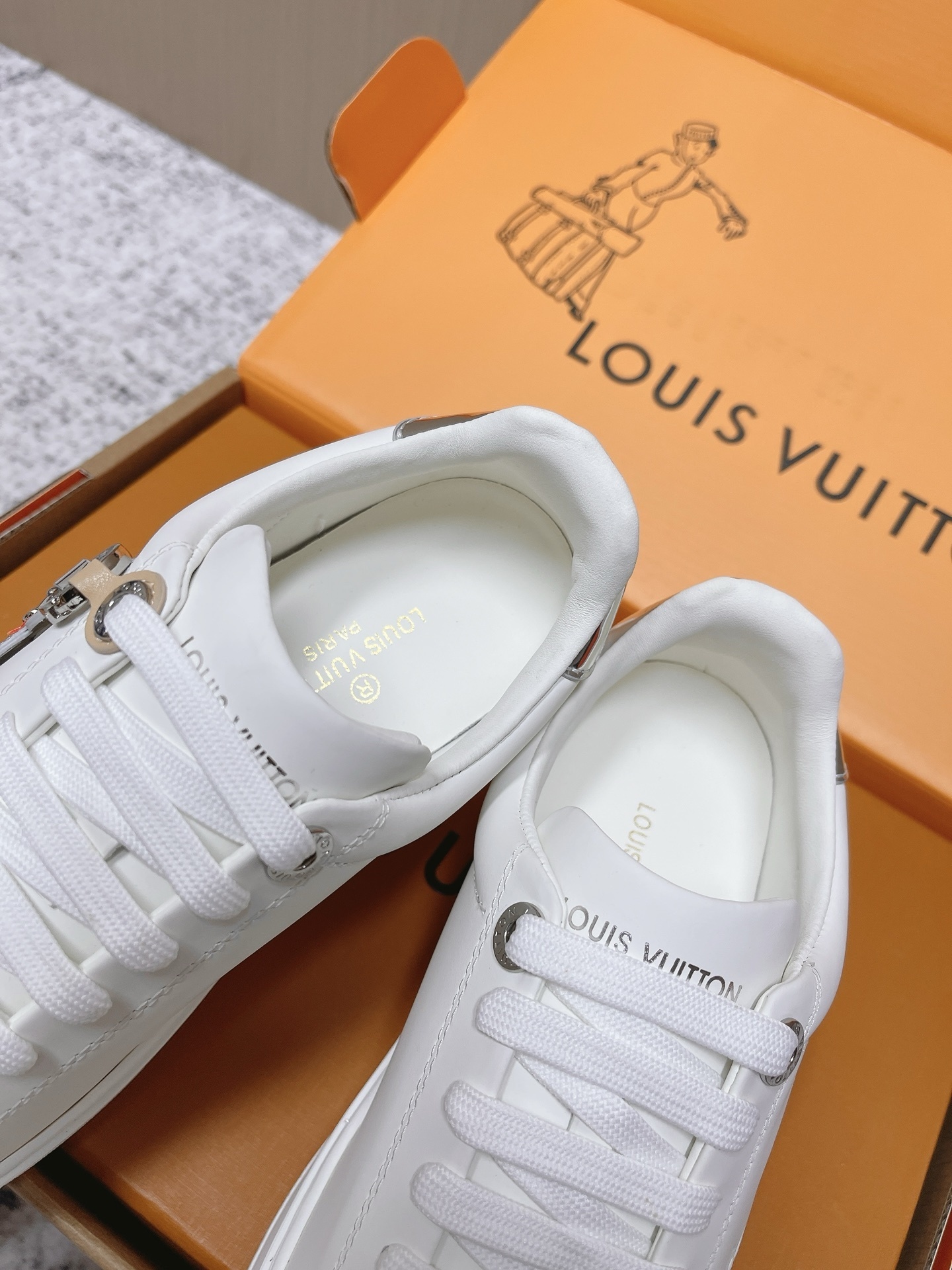 Louis Vuitton Frontrow White Monogram Leather Sneakers