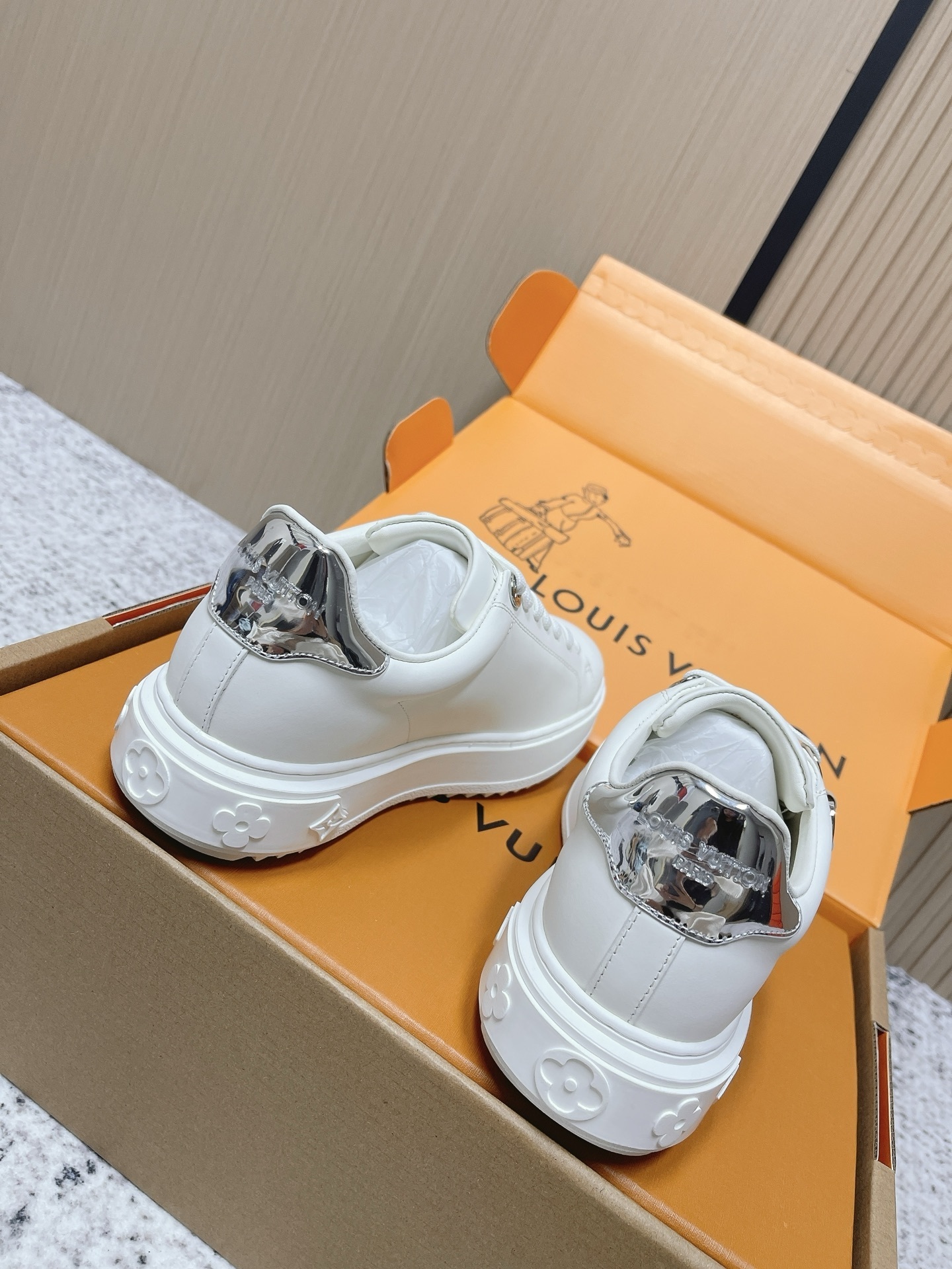 Louis Vuitton Frontrow White Monogram Leather Sneakers