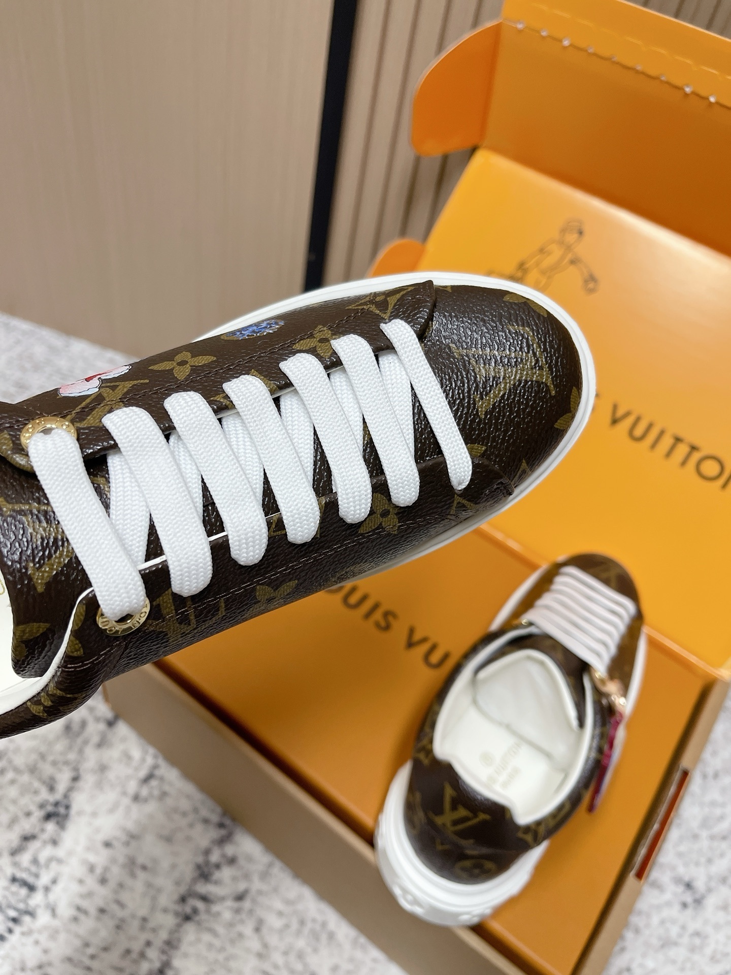 Louis Vuitton Monogram Canvas Floral Low-Top Sneakers