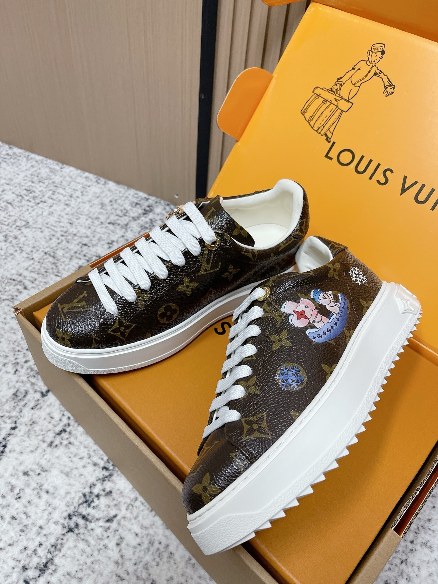 Louis Vuitton Monogram Canvas Floral Low-Top Sneakers