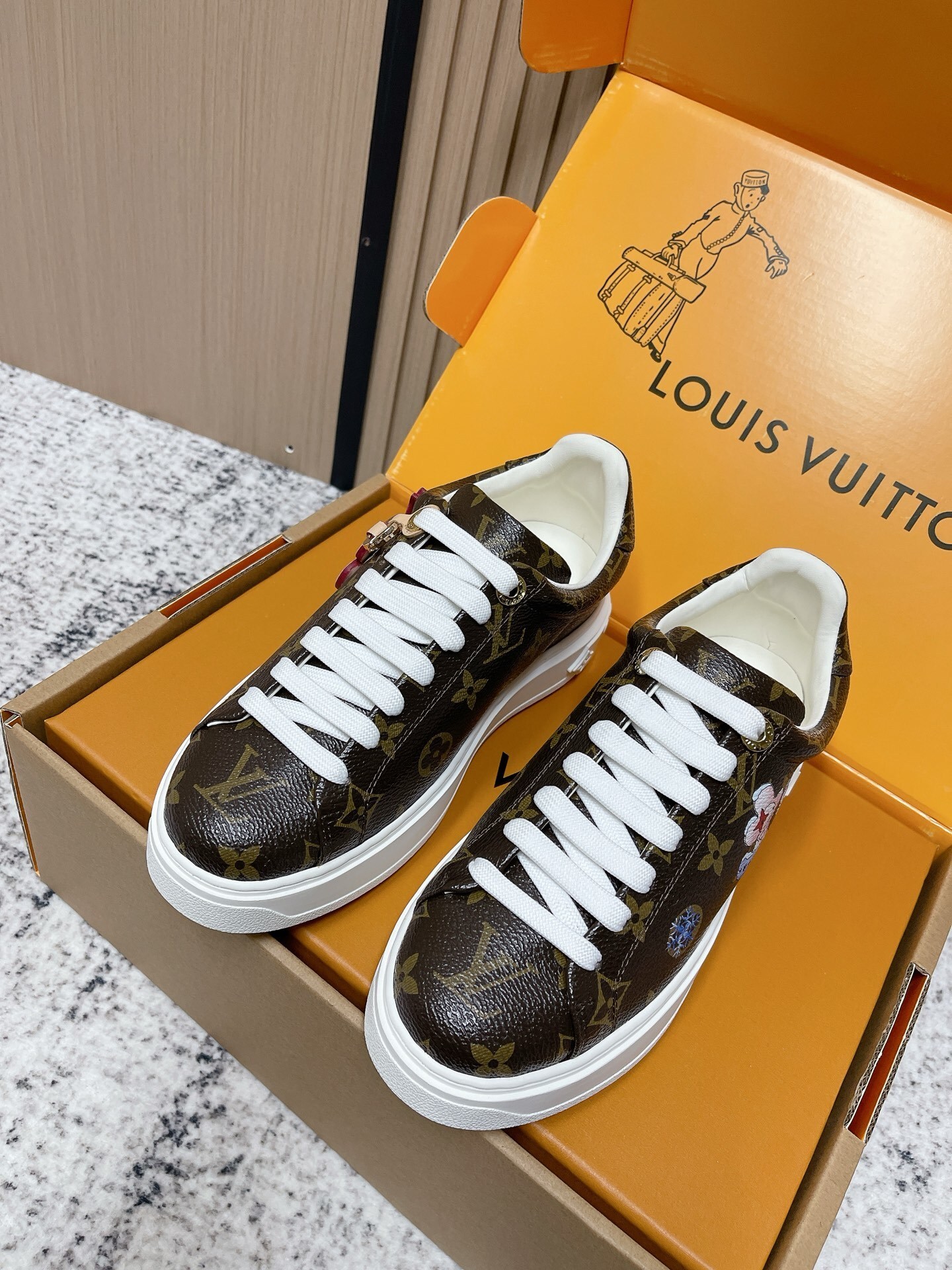 Louis Vuitton Monogram Canvas Floral Low-Top Sneakers