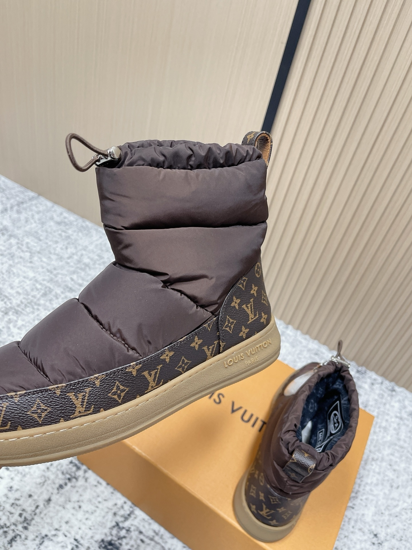 Louis Vuitton Pillow Comfort Puffer Boots - Brown Monogram