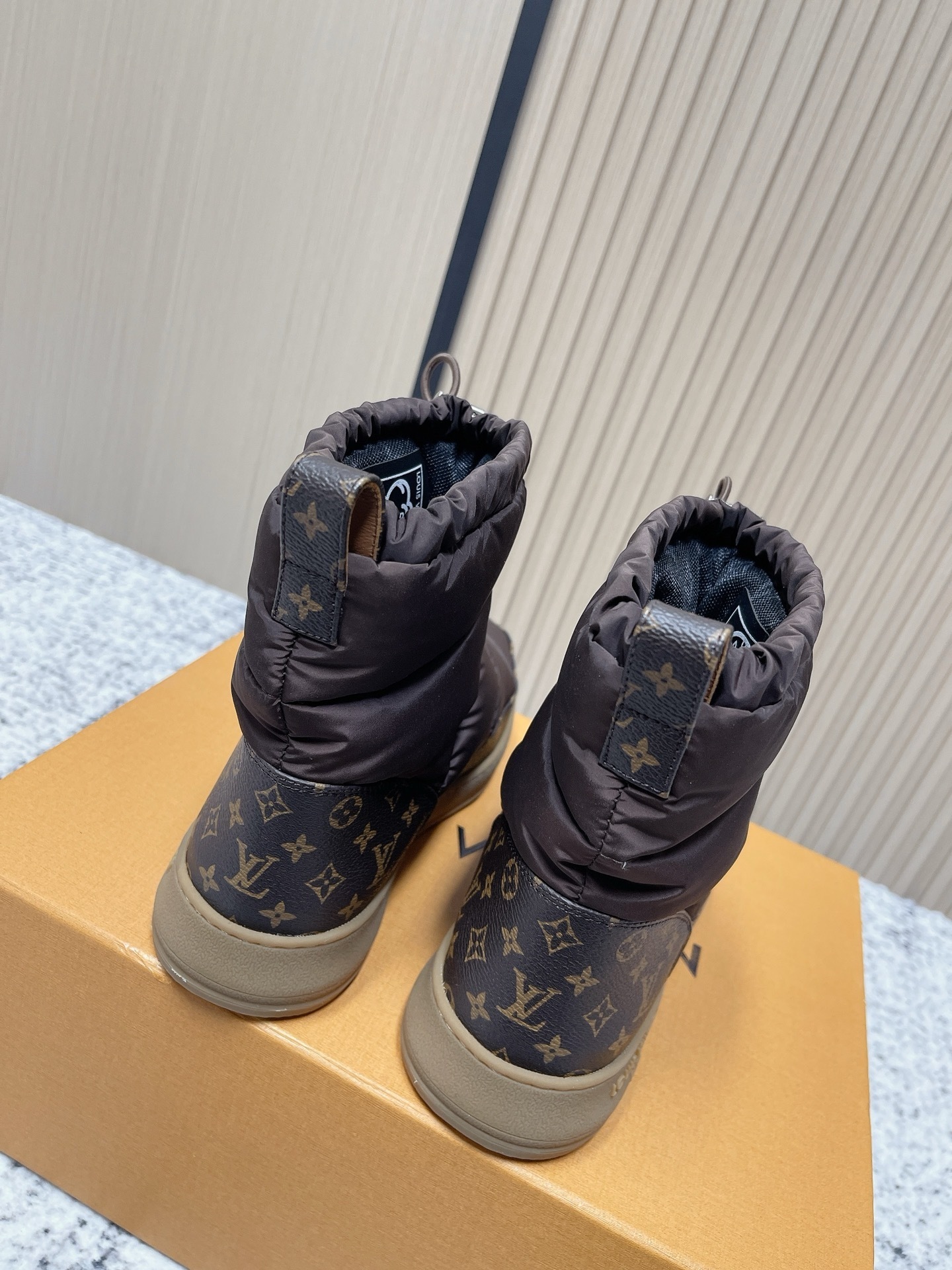 Louis Vuitton Pillow Comfort Puffer Boots - Brown Monogram
