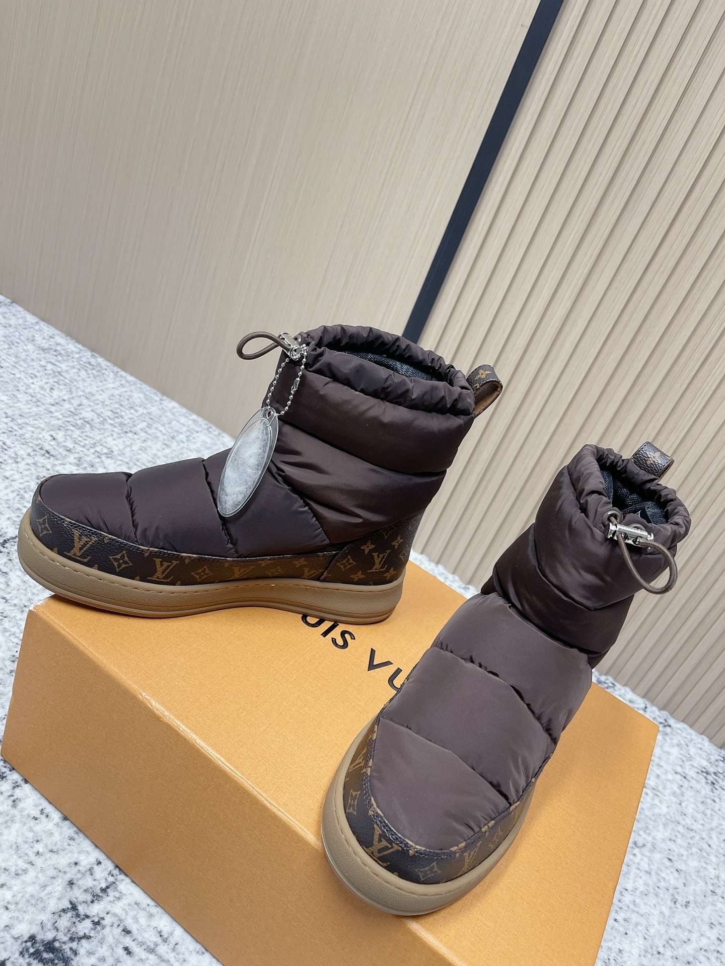 Louis Vuitton Pillow Comfort Puffer Boots - Brown Monogram