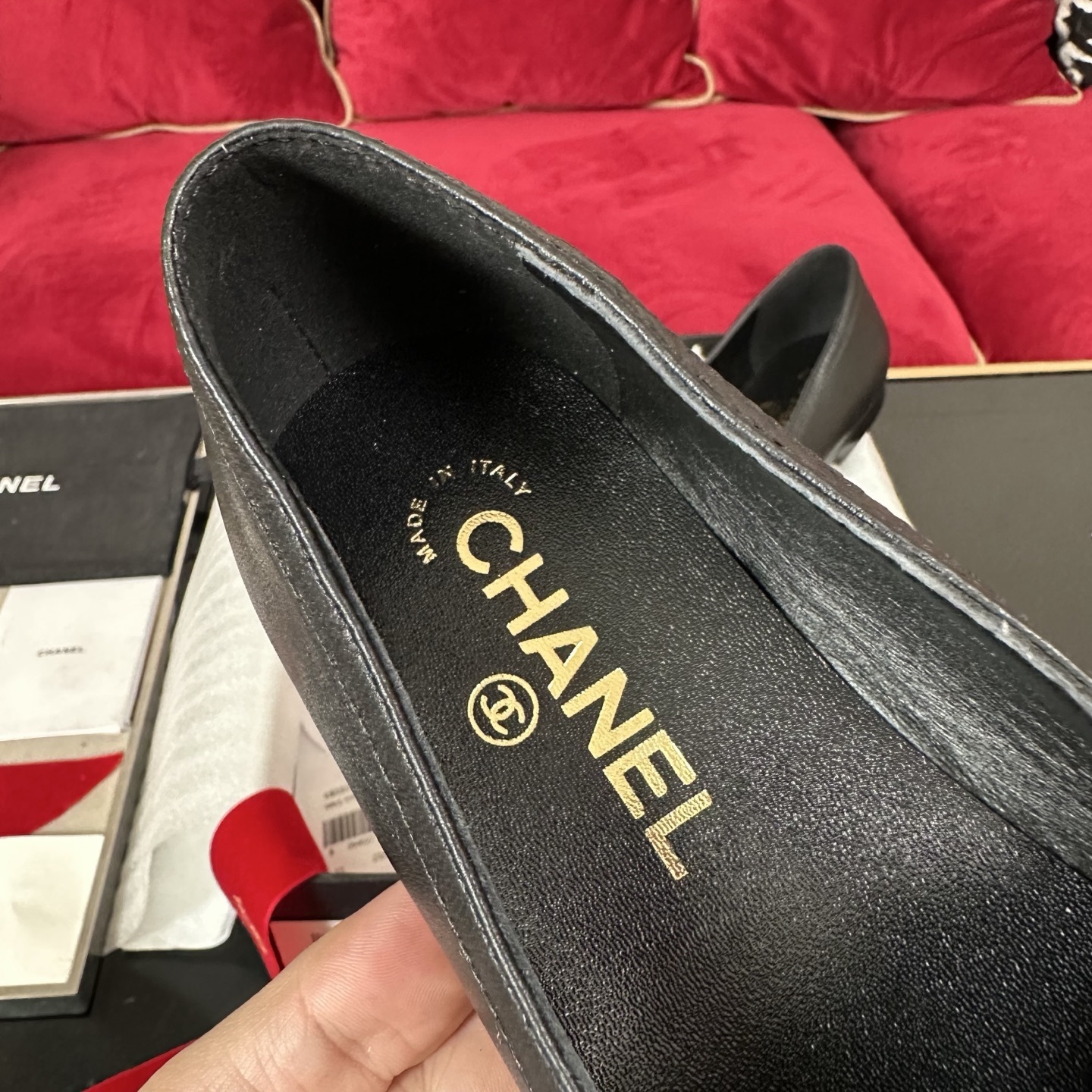 Chanel CC Logo Black Leather Loafers - Luxury Designer Flats