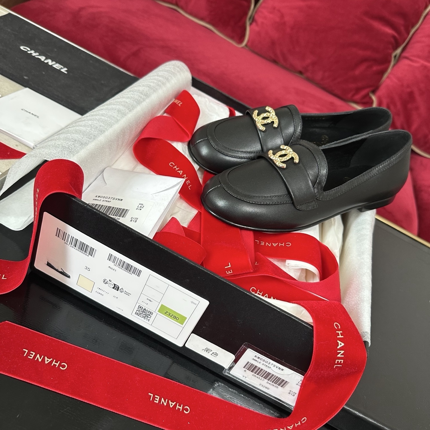 Chanel CC Logo Black Leather Loafers - Luxury Designer Flats