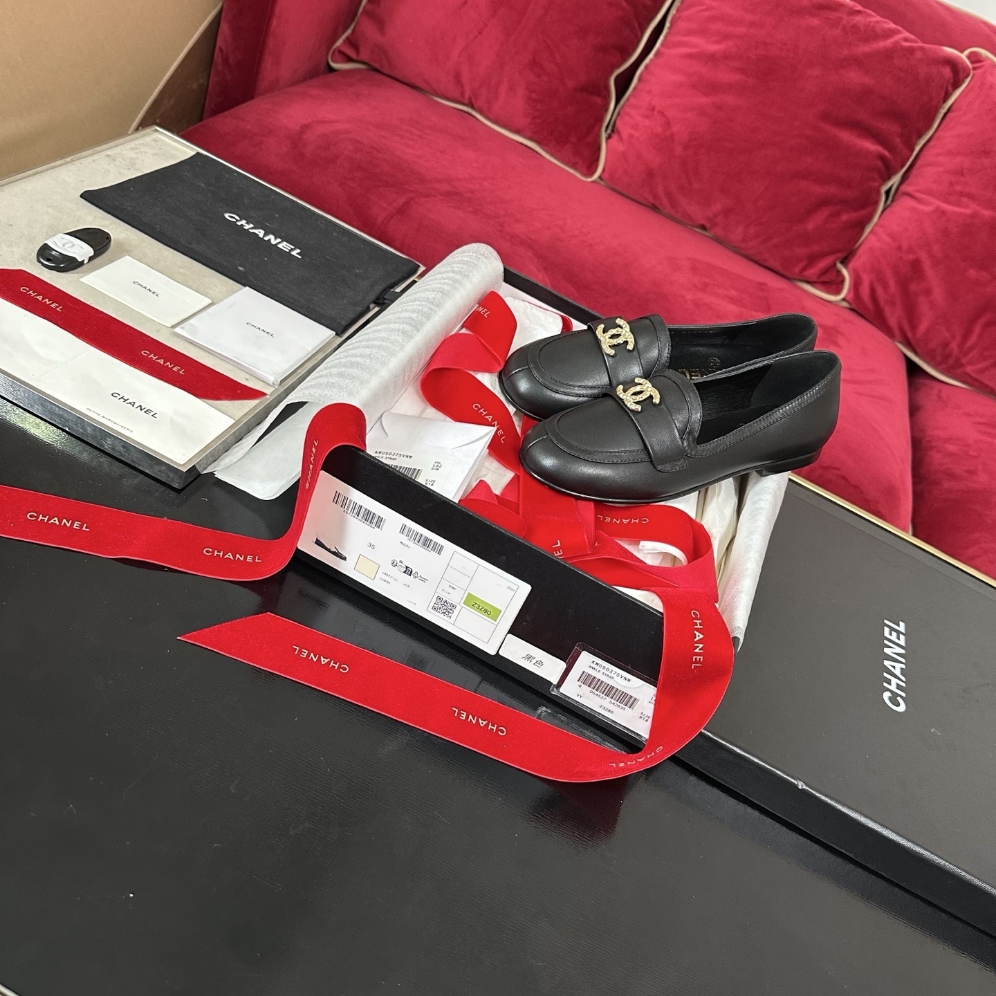 Chanel CC Logo Black Leather Loafers – Luxury Designer Flats