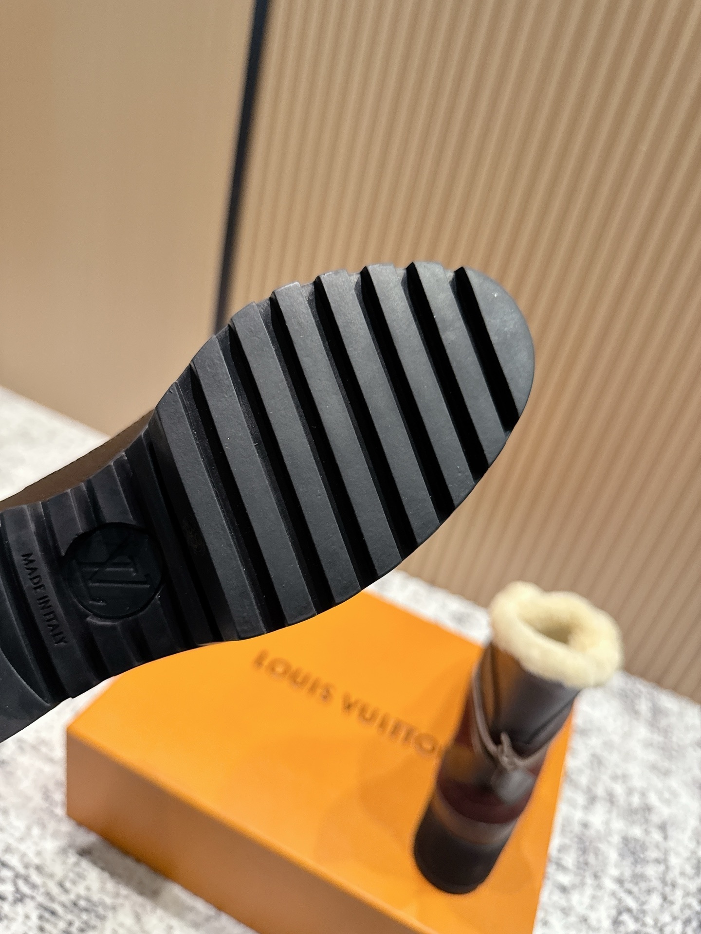 Louis Vuitton Star Trail Monogram Shearling Ankle Boots