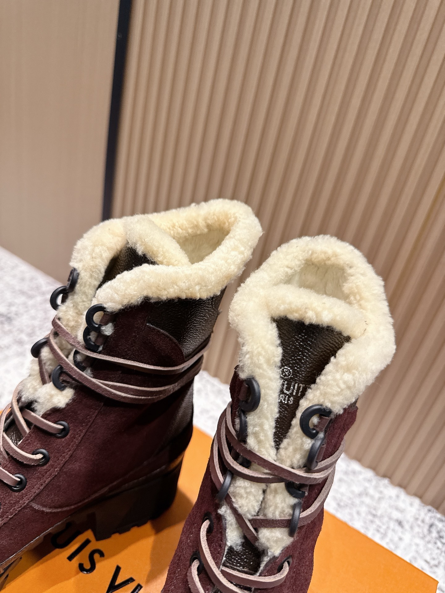 Louis Vuitton Star Trail Monogram Shearling Ankle Boots