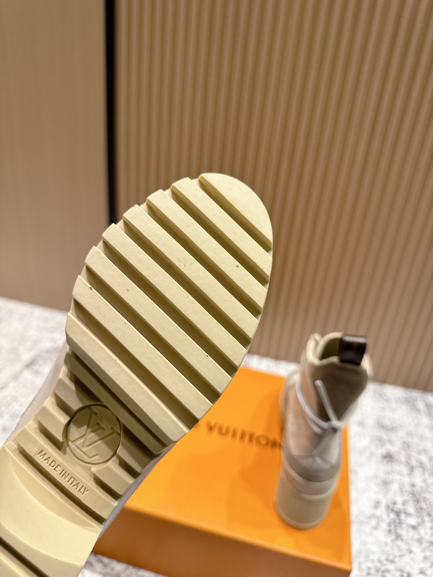 Luxury Monogram Suede Lace-Up Ankle Boots - Chic Beige Edition