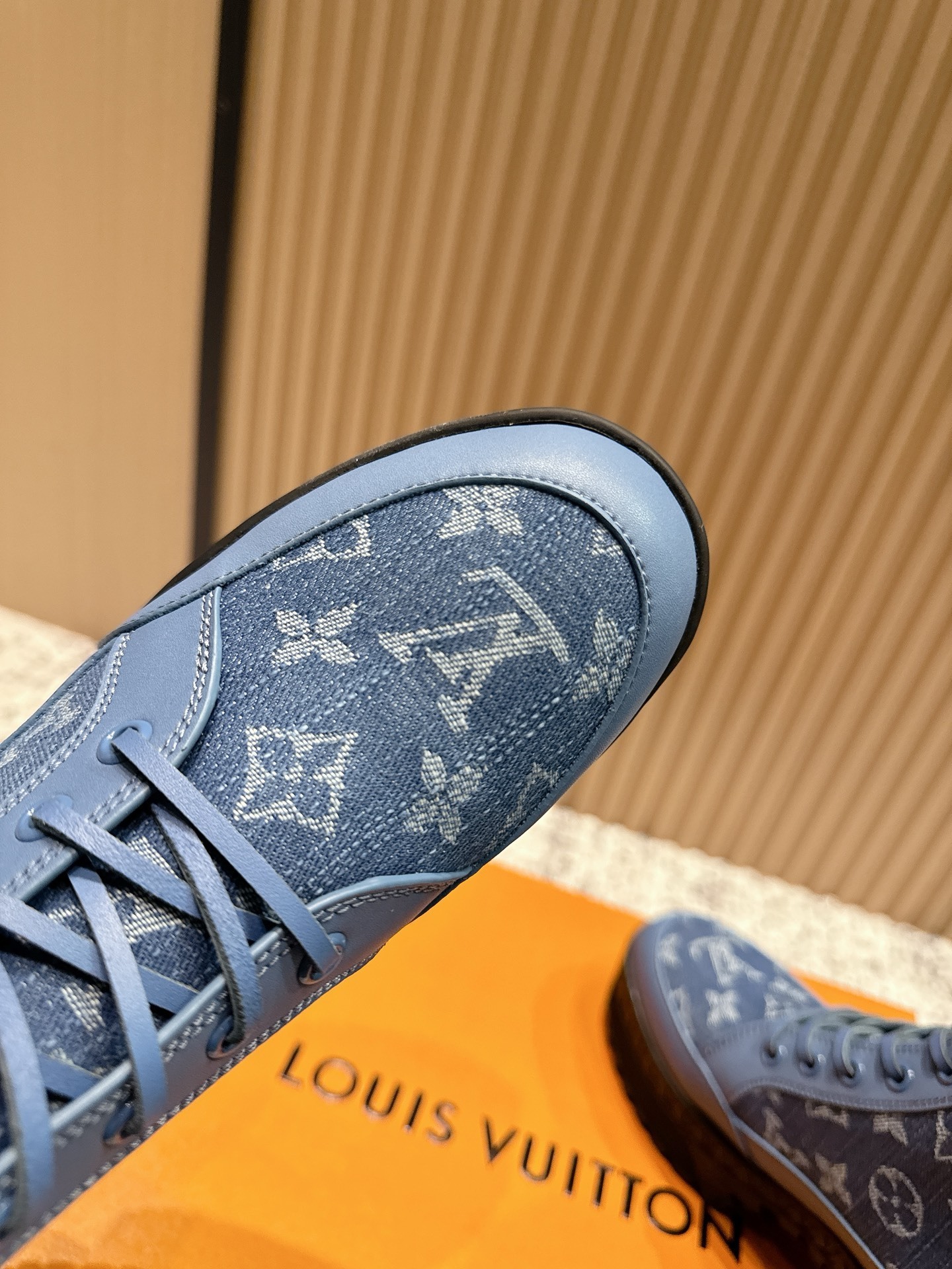 Louis Vuitton Monogram Denim Star Trail Ankle Boots - Blue