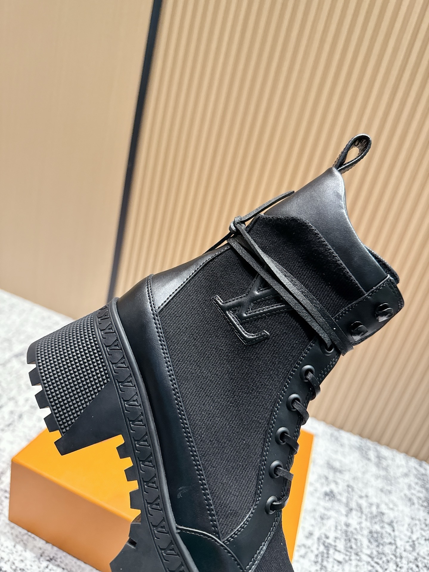 Louis Vuitton Star Trail Ankle Boots - Black Leather & Canvas