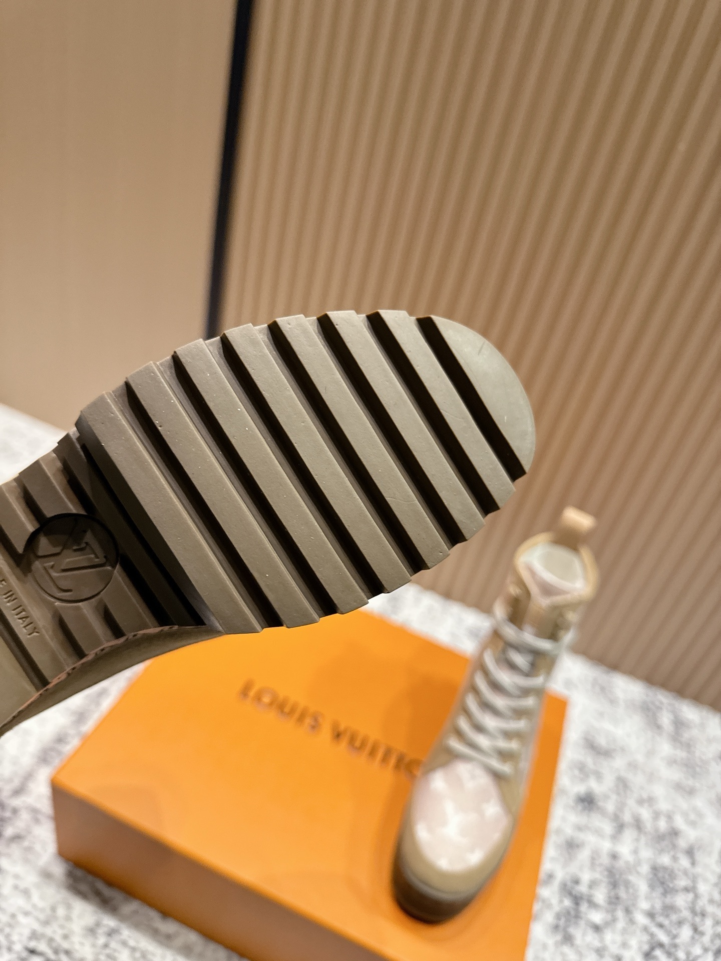 Louis Vuitton Monogram Suede Platform Ankle Boots