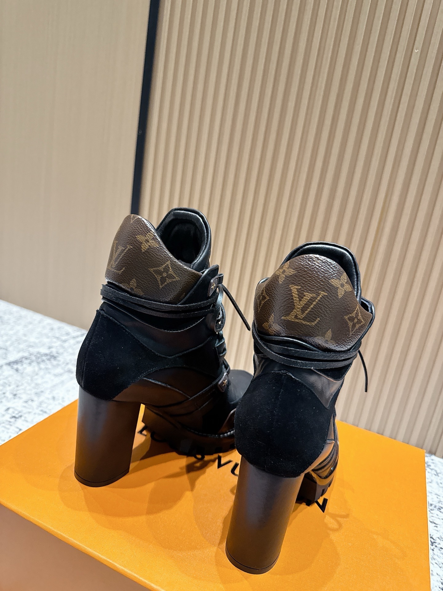 Louis Vuitton Star Trail Ankle Boots - Black Leather High Heels