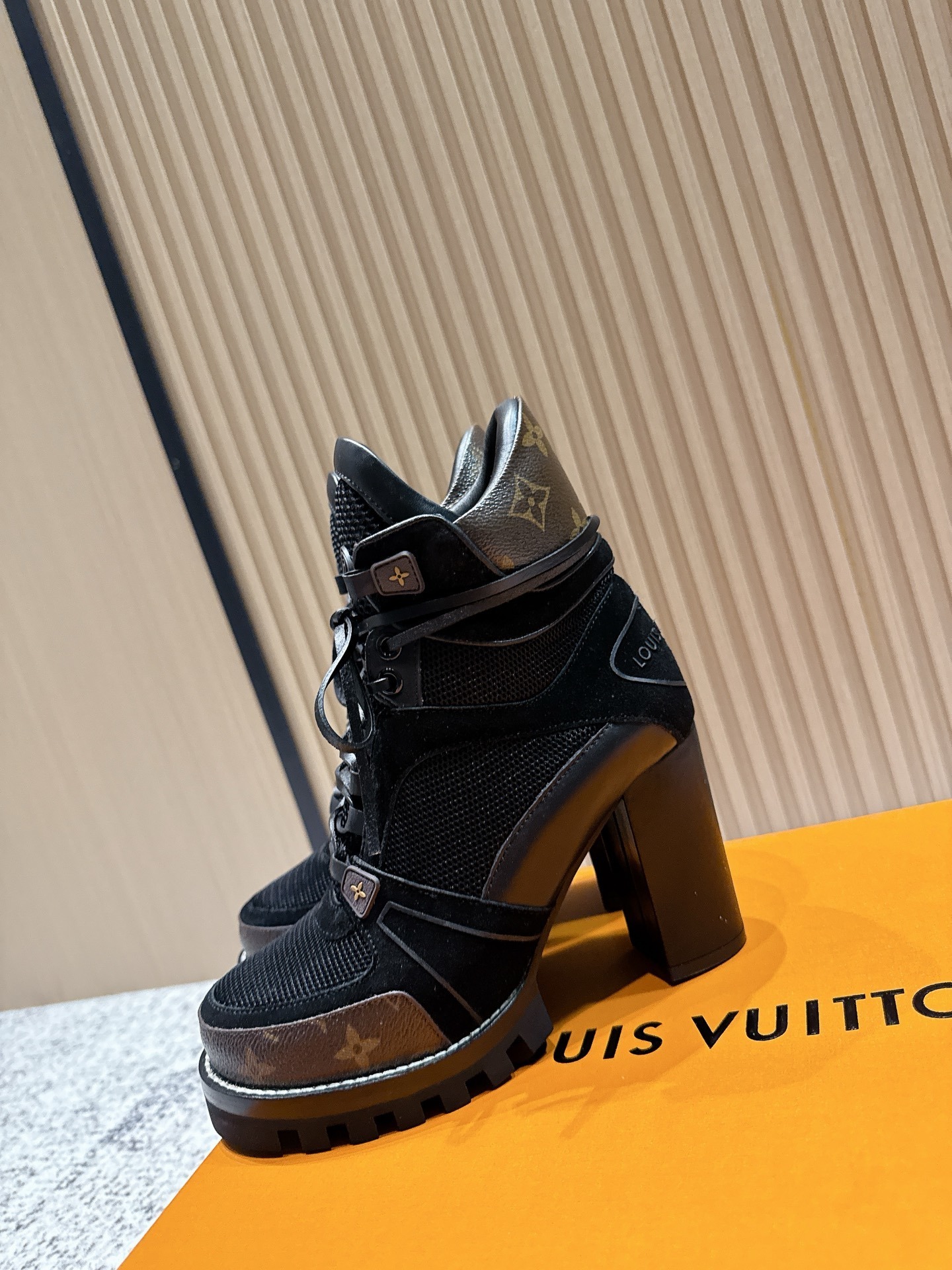 Louis Vuitton Star Trail Ankle Boots - Black Monogram Canvas