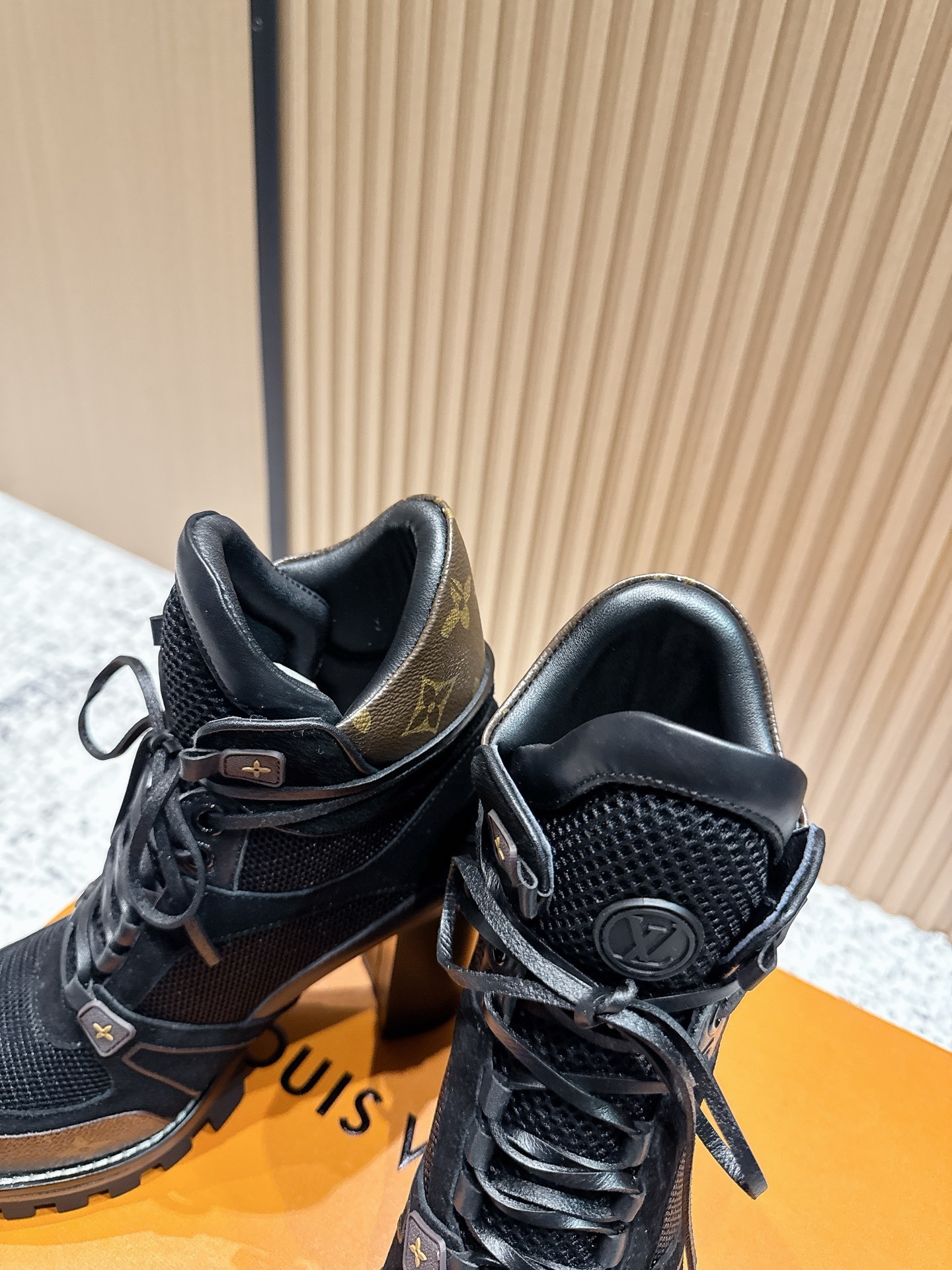 Louis Vuitton Star Trail Ankle Boots - Black Monogram Canvas