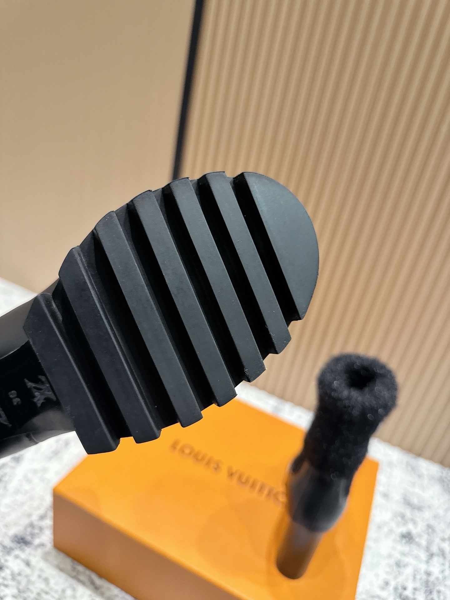 Chic Women's Black Fuzzy Sock Ankle Boots - Platform Block Heel