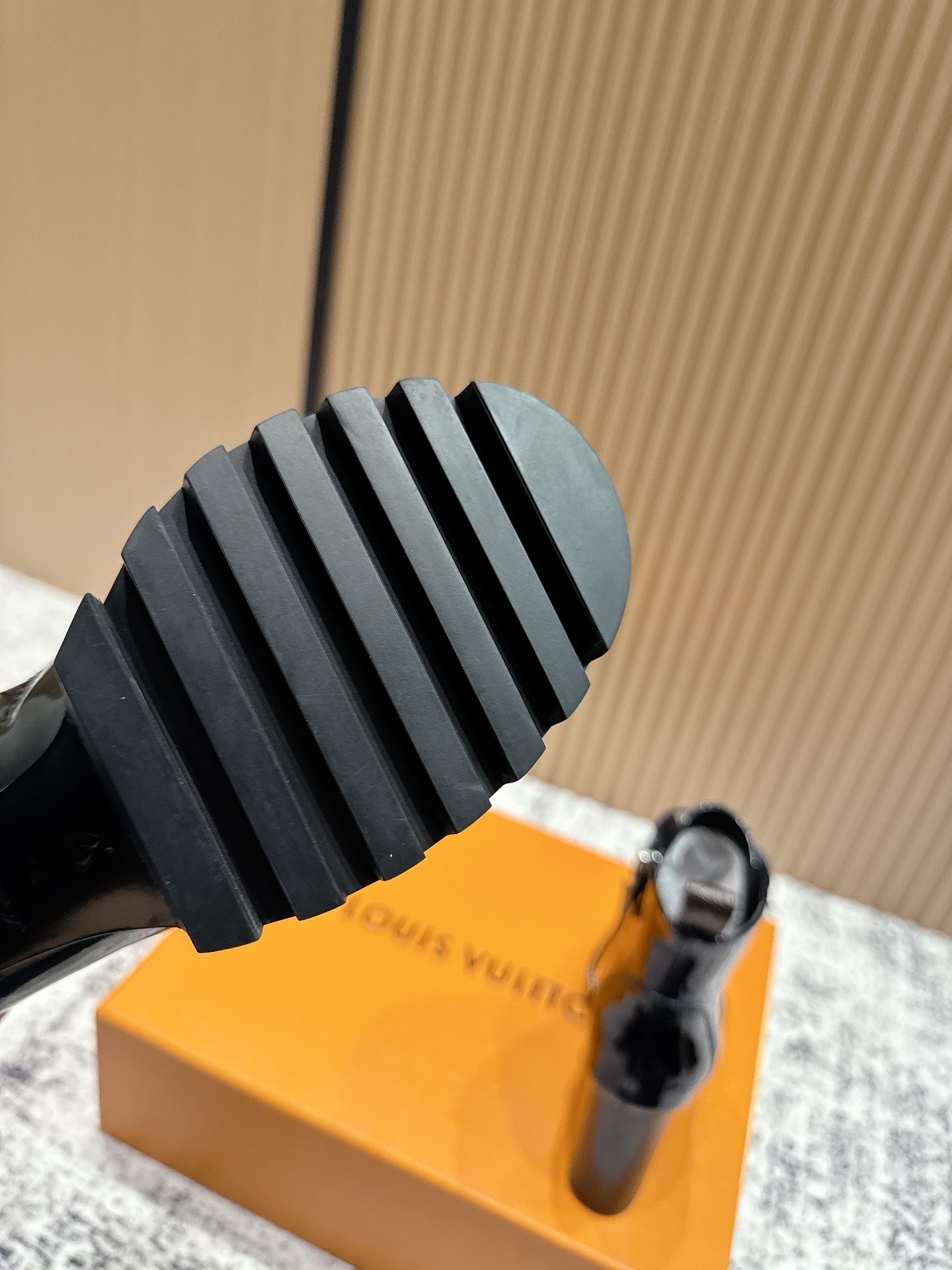 Luxury Black Patent Leather Lace-Up Ankle Boots with Monogram Trim