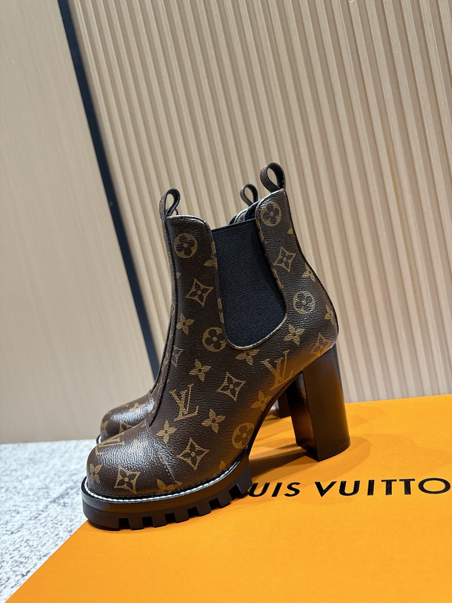 Louis Vuitton Silhouette Monogram Canvas Heeled Ankle Boots