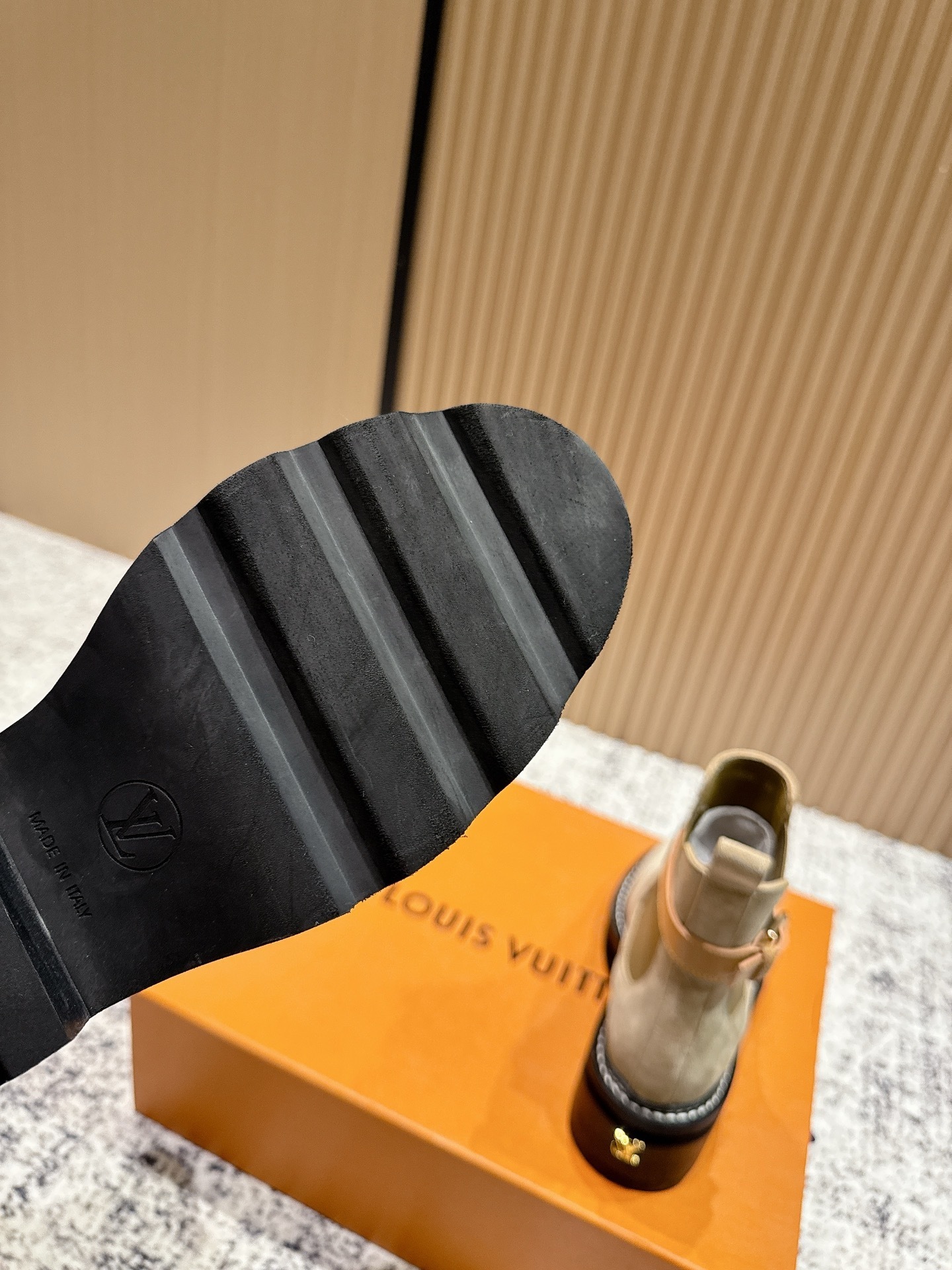 Louis Vuitton Territory Beige Suede Chelsea Ankle Boots