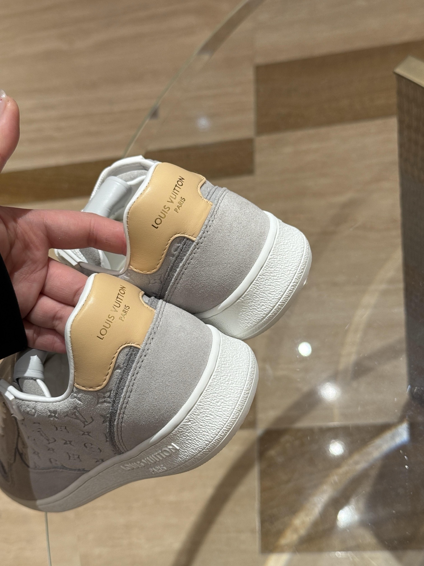 Louis Vuitton Monogram Suede Sneakers - Luxury Beige Trainers