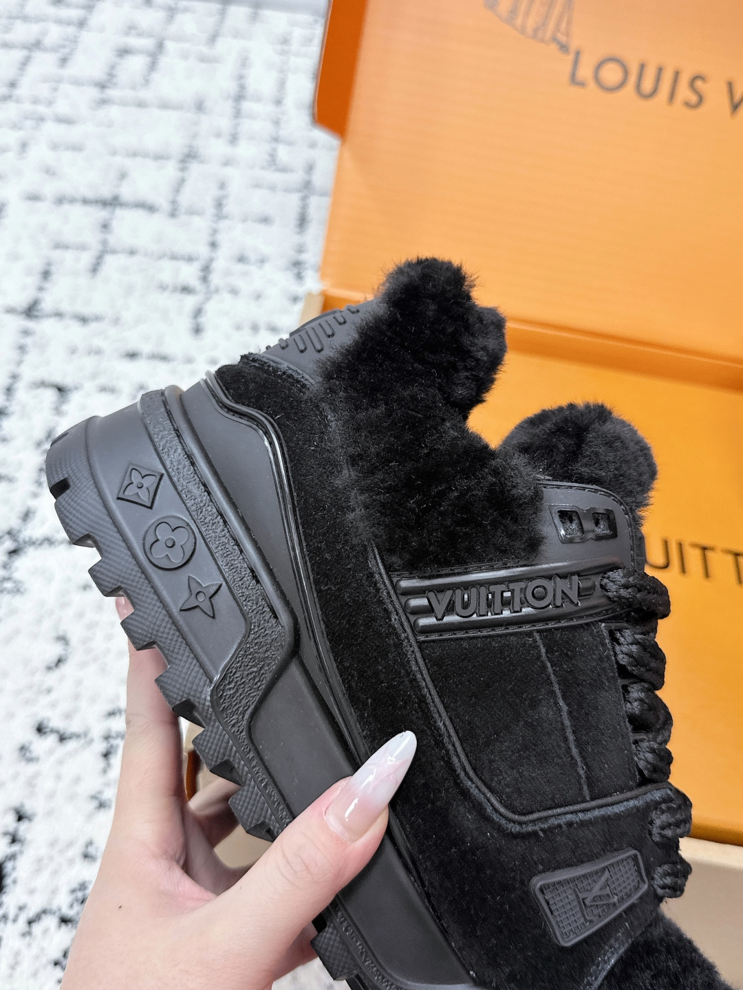 Louis Vuitton LV Skate Sneaker Black Shearling Edition
