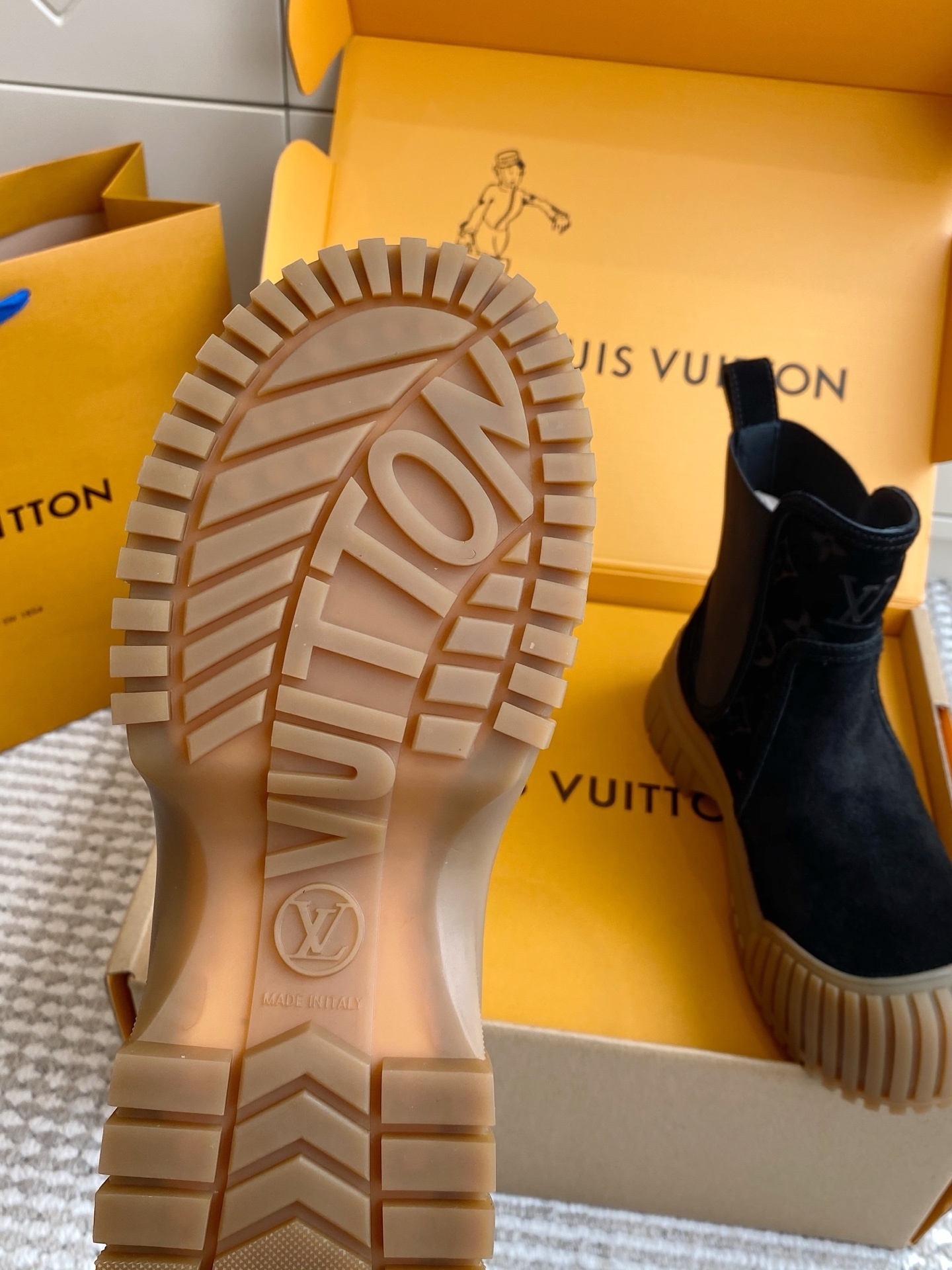 Louis Vuitton Ruby Flat Ankle Boots - Black Suede Luxury Footwear