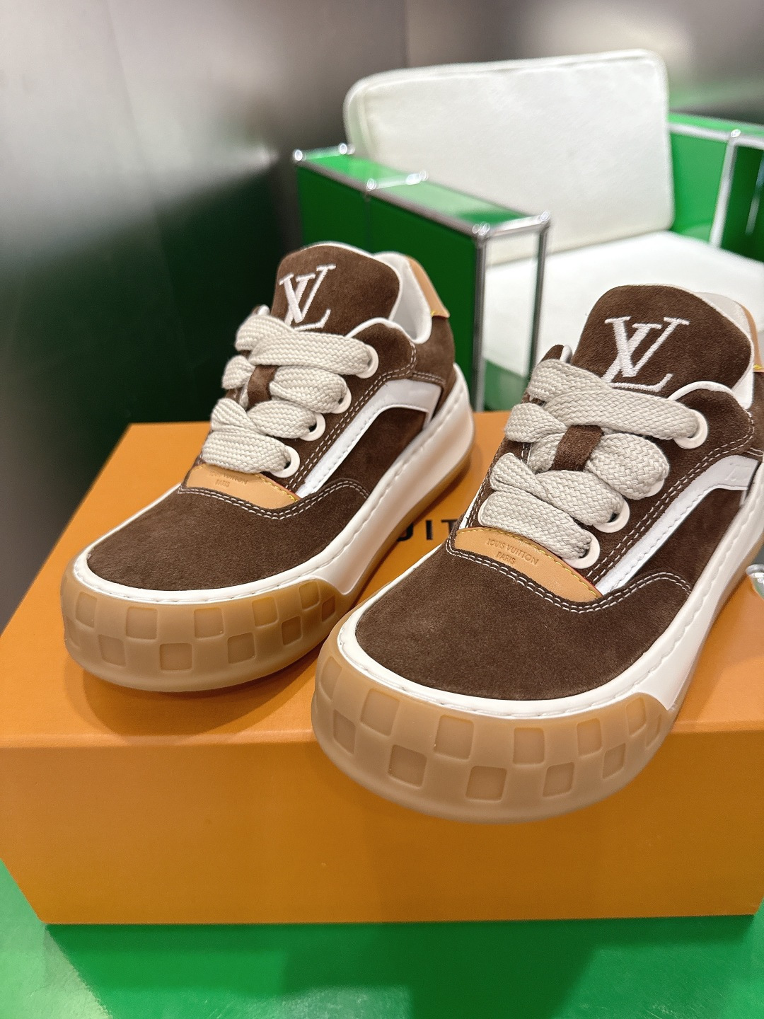 Louis Vuitton LV Skate Sneakers - Brown Suede Luxury Footwear