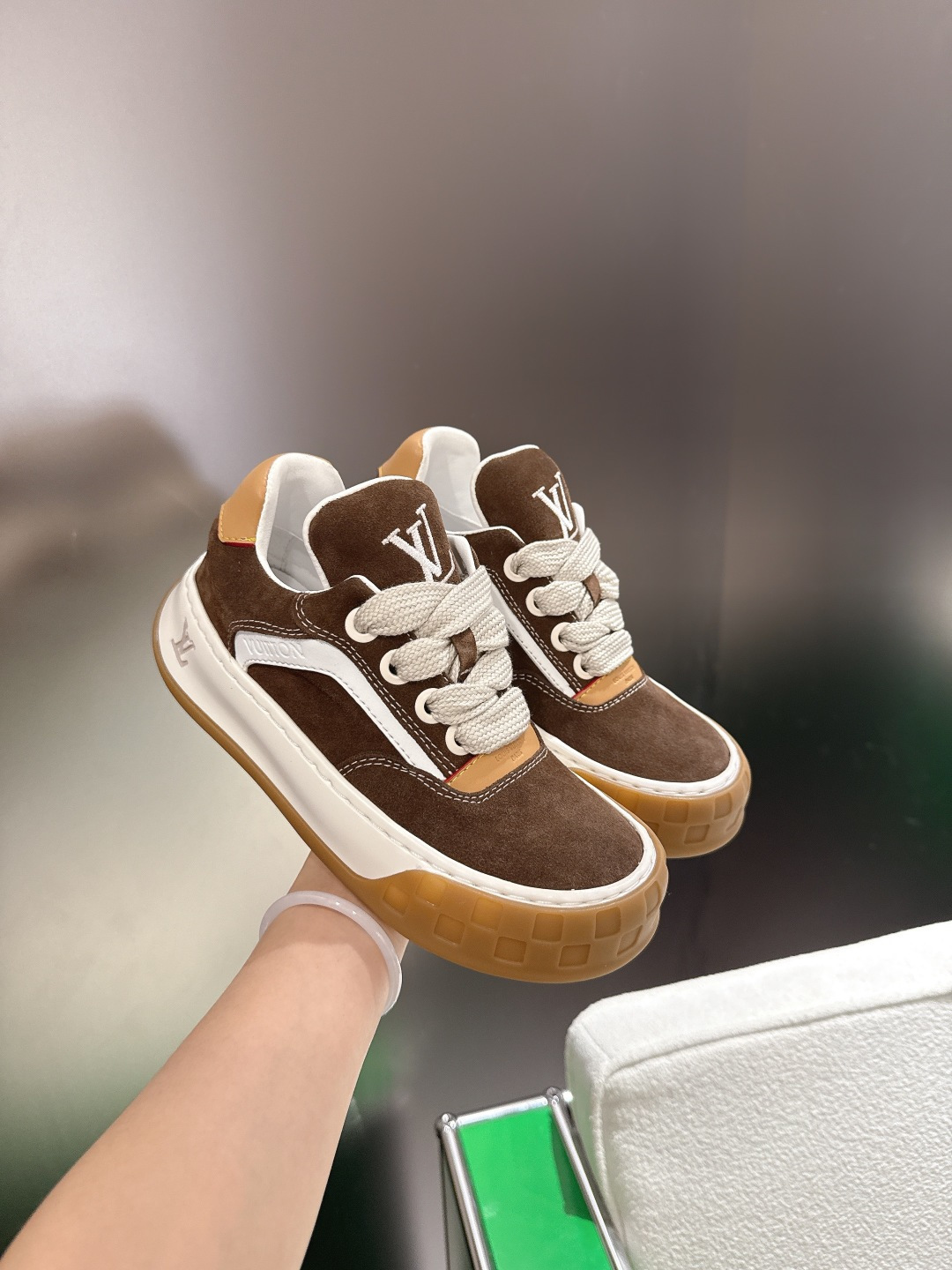 Louis Vuitton LV Skate Sneakers - Brown Suede Luxury Footwear