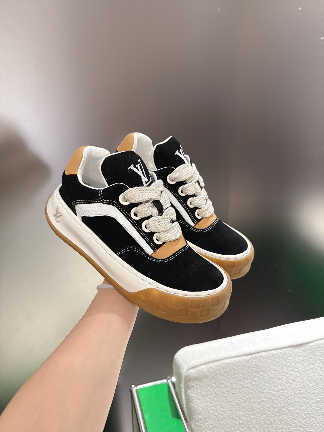 Louis Vuitton LV Skate Sneaker Black Suede Luxury Designer Shoes