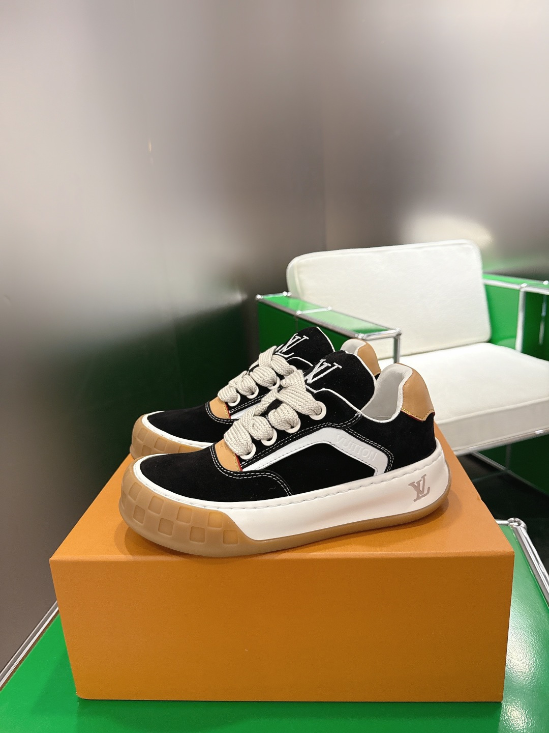 Louis Vuitton LV Skate Sneaker Black Suede Luxury Designer Shoes