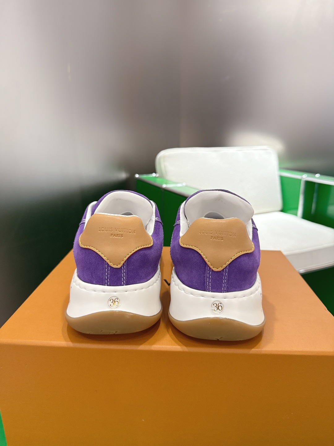 Louis Vuitton LV Skate Sneakers Purple Suede Luxury Fashion Shoes